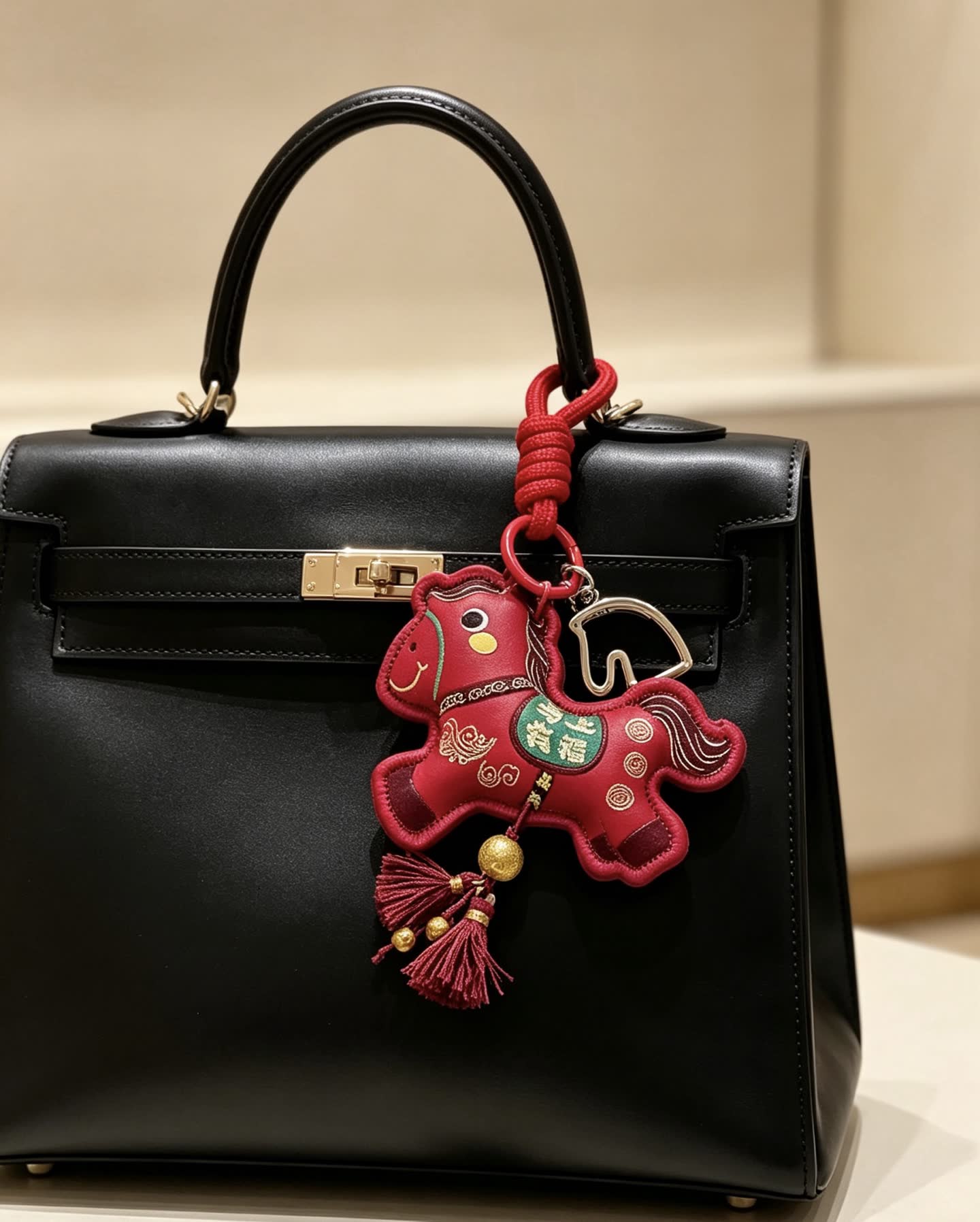 Hermes Horse Charm Keychain