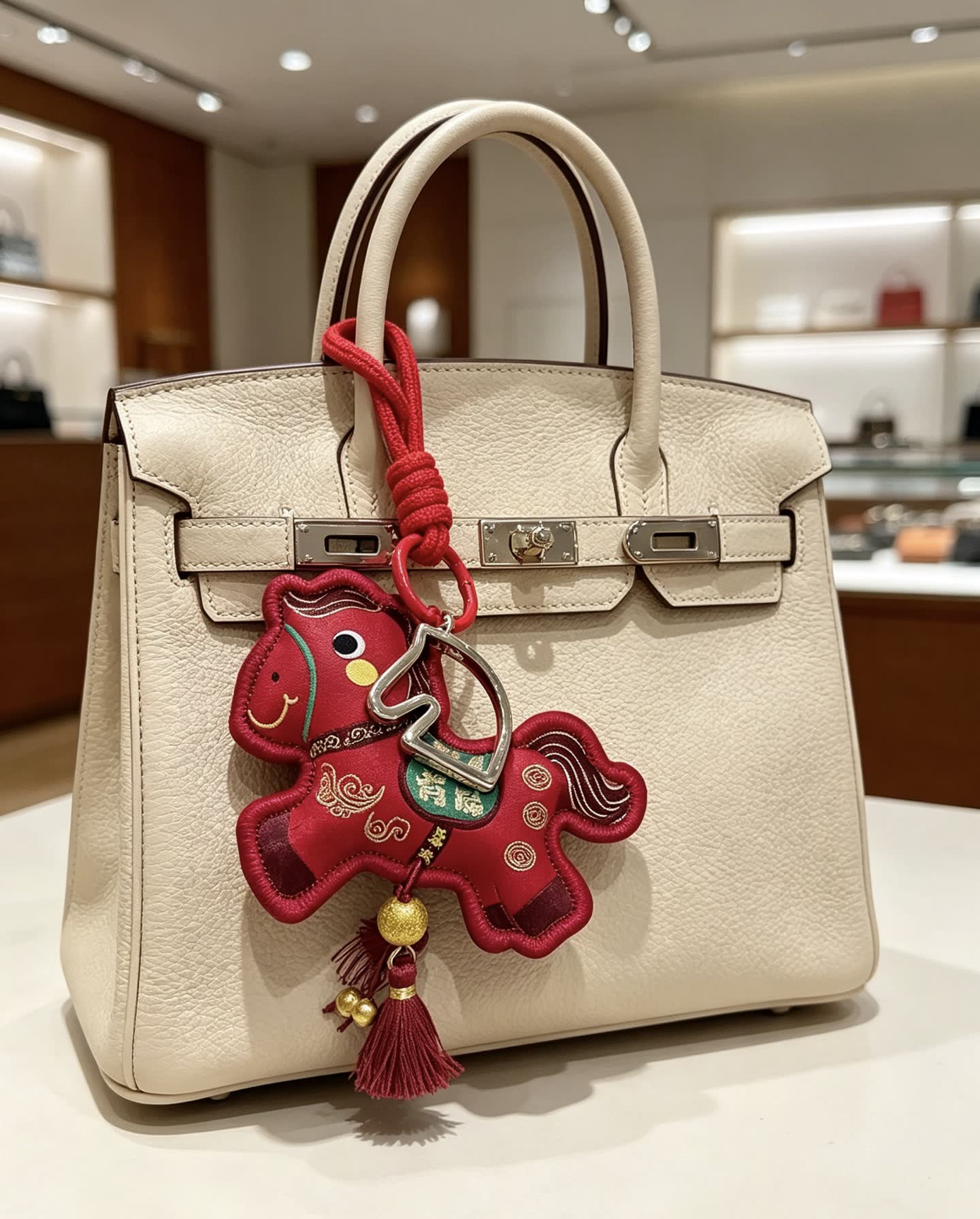 Hermes Horse Charm Keychain
