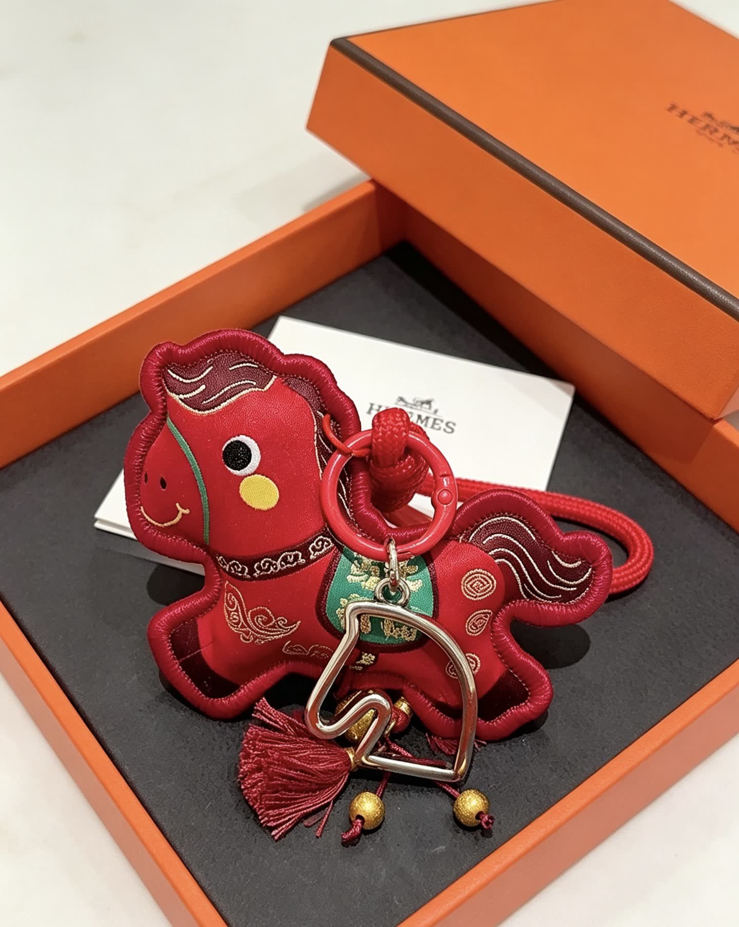Hermes Horse Charm Keychain
