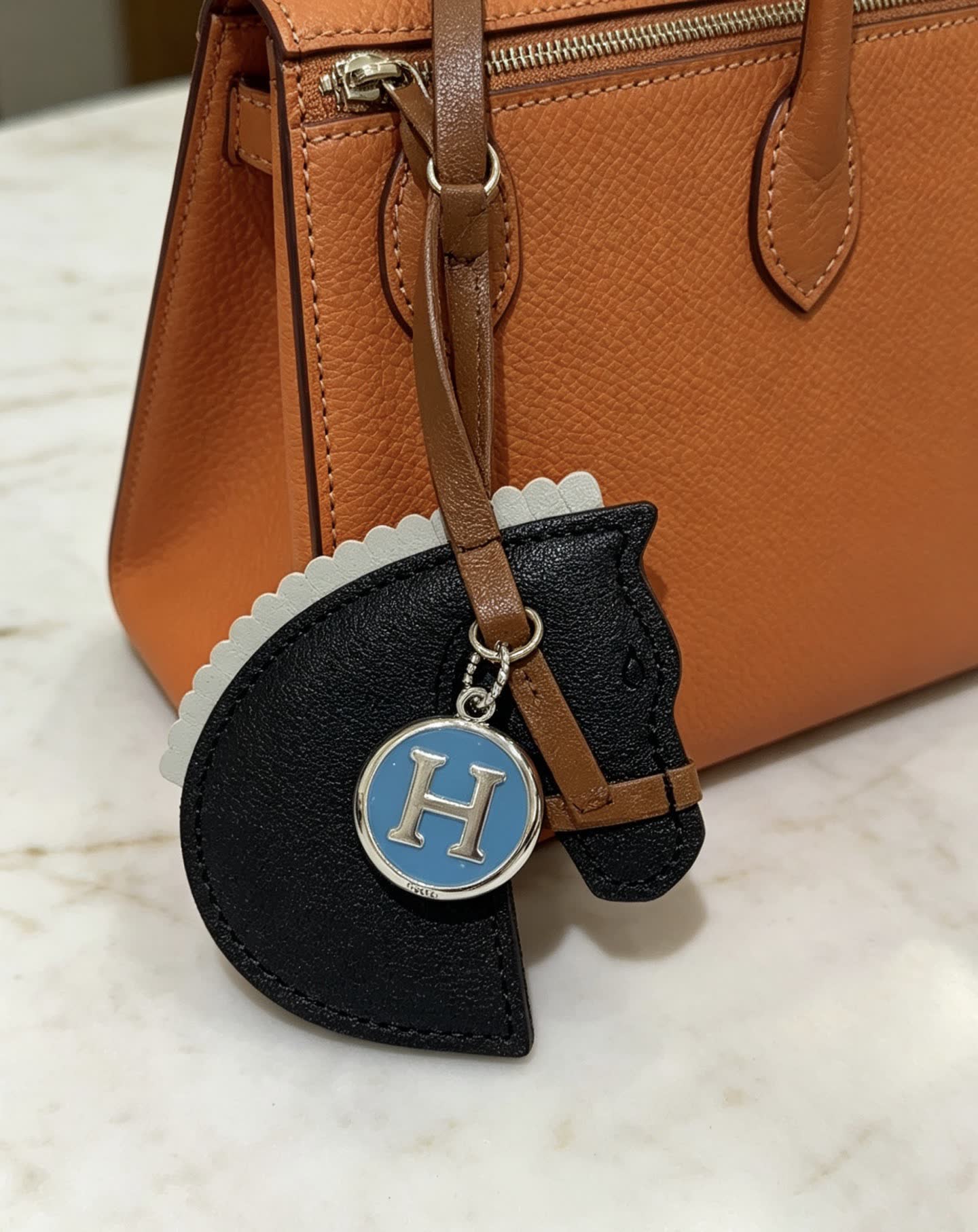 Hermes Horse Head Keychain