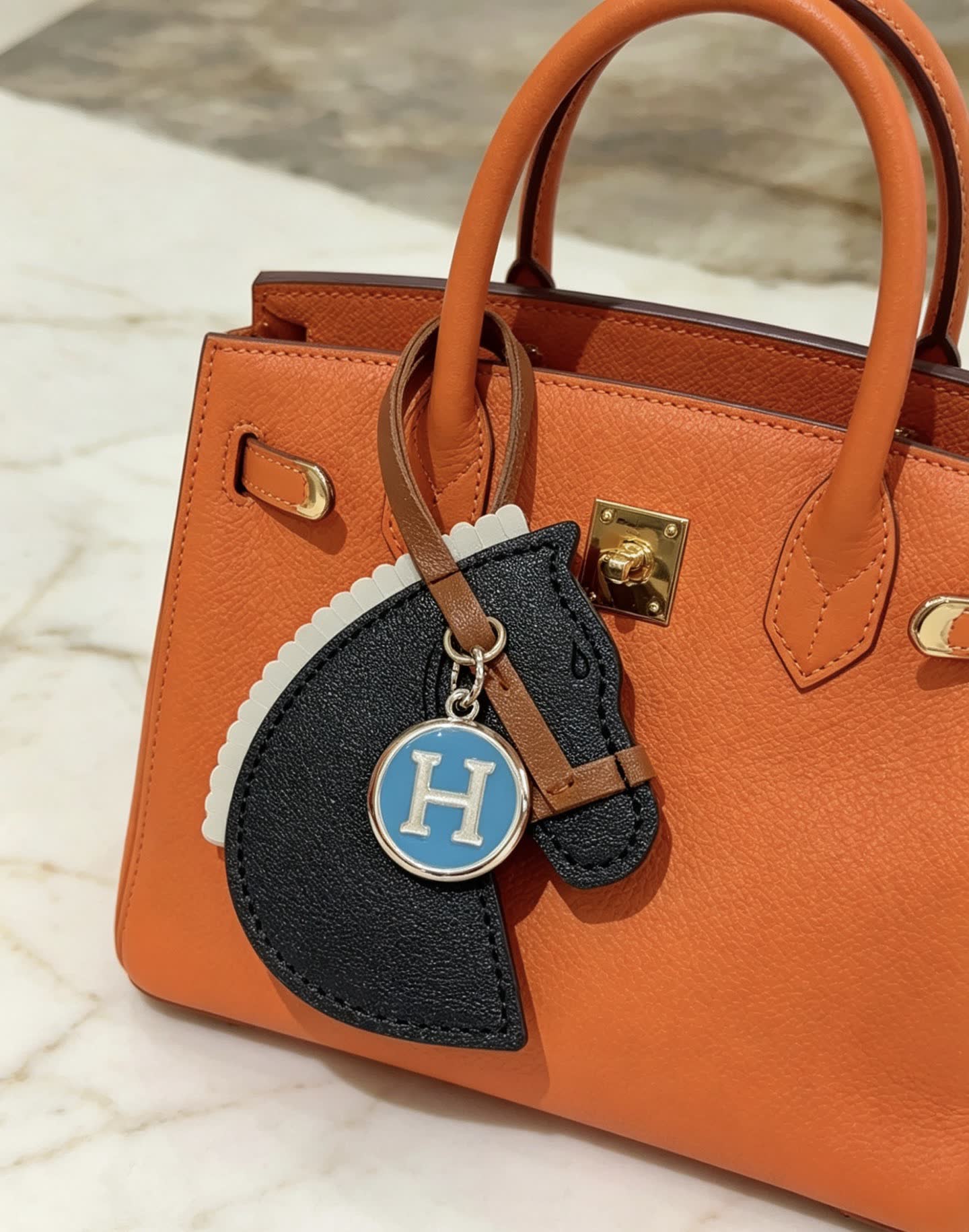Hermes Horse Head Keychain