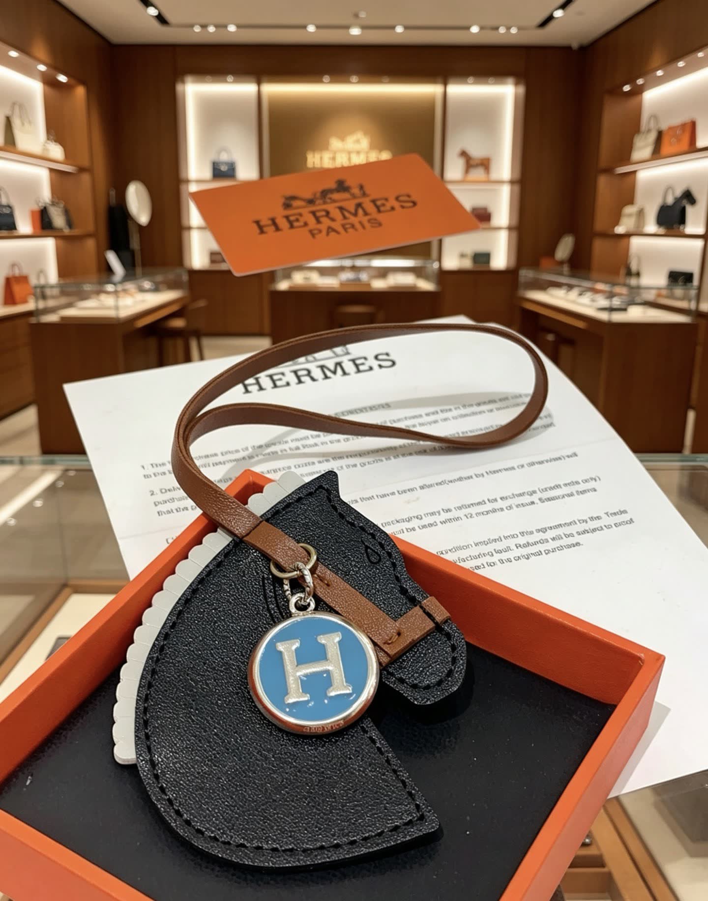 Hermes Horse Head Keychain