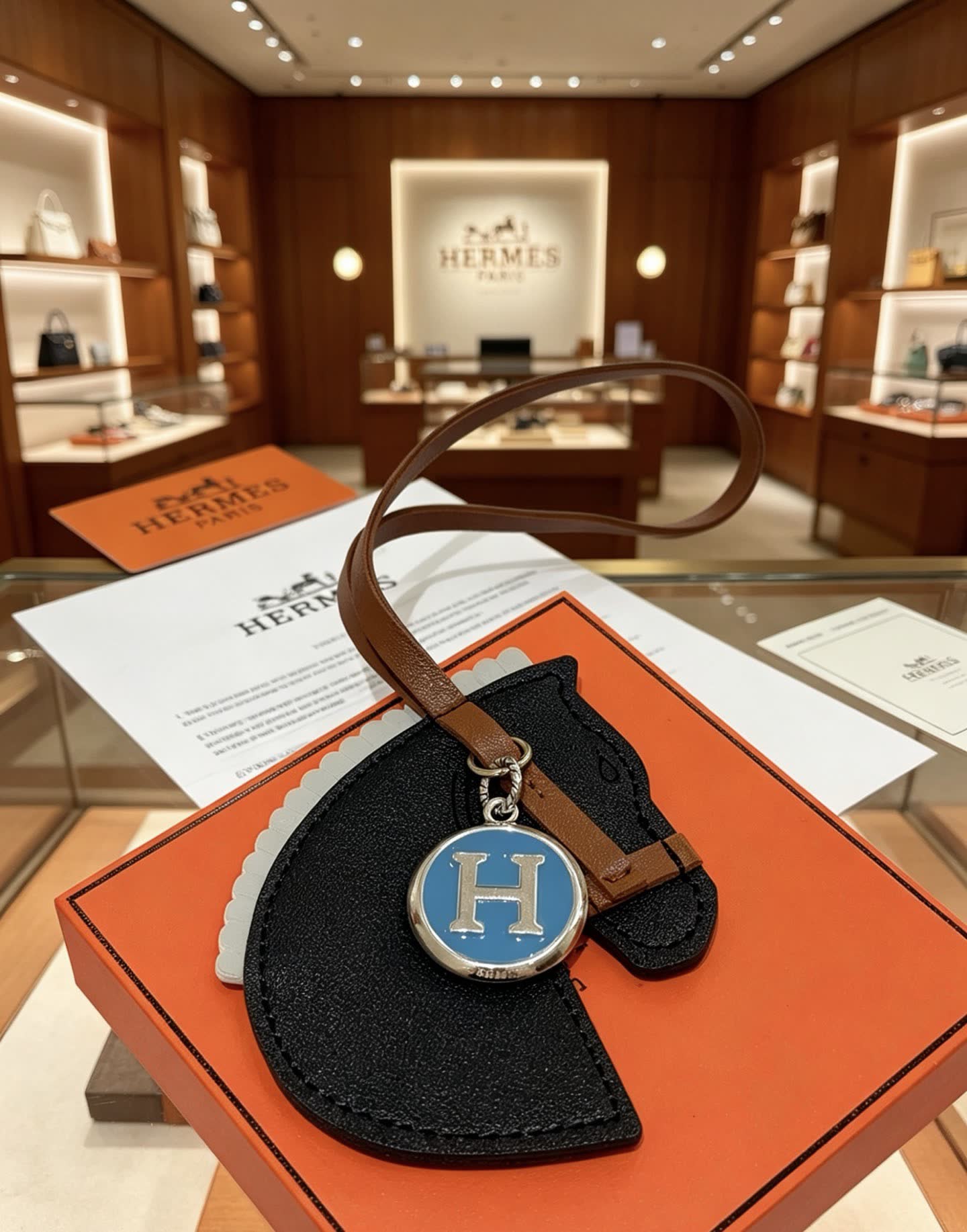Hermes Horse Head Keychain
