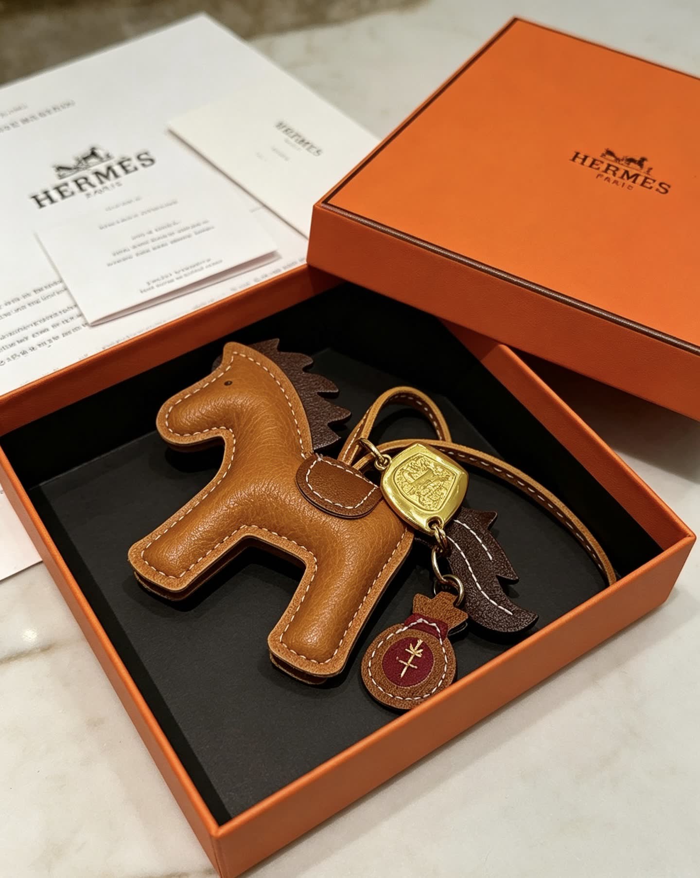 Hermes Hermès Birkin Bag with Leather Horse Charm