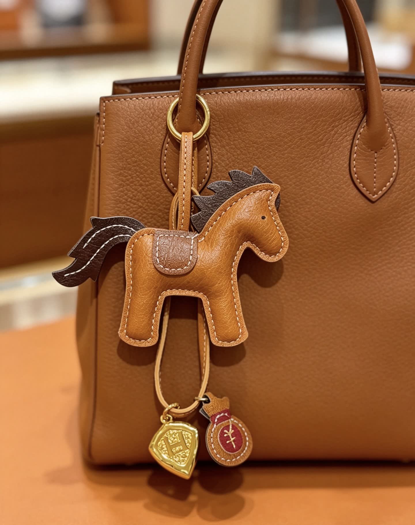 Hermes Hermès Birkin Bag with Leather Horse Charm