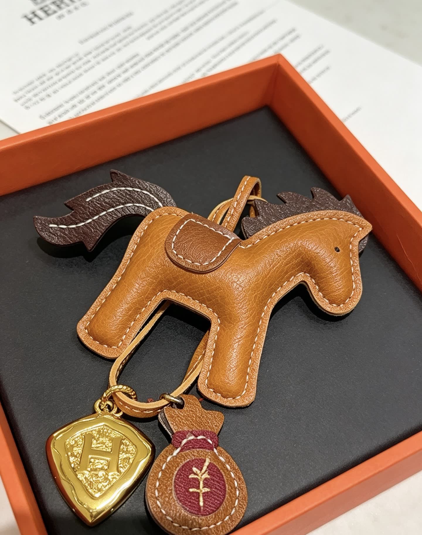 Hermes Hermès Birkin Bag with Leather Horse Charm