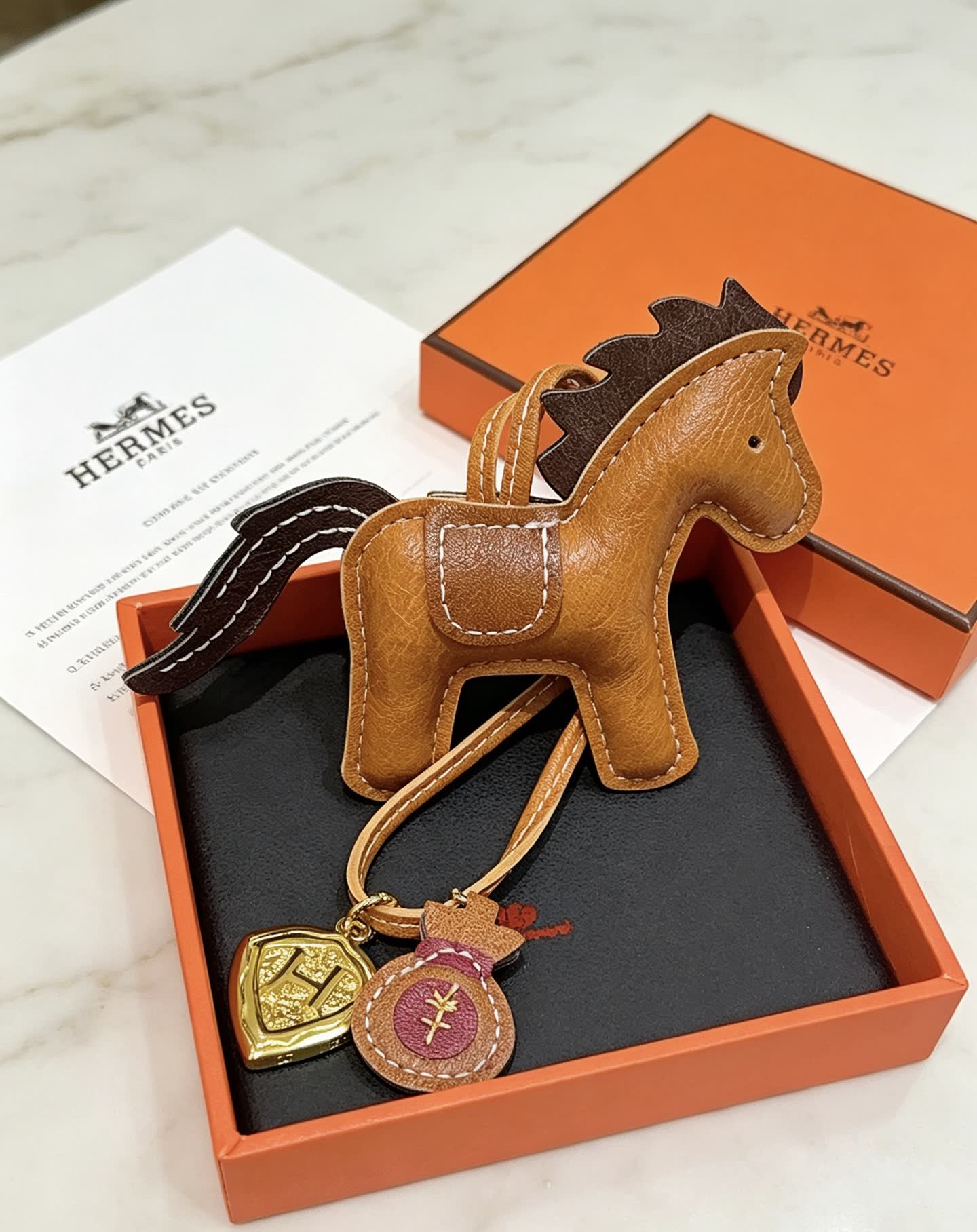 Hermes Hermès Birkin Bag with Leather Horse Charm