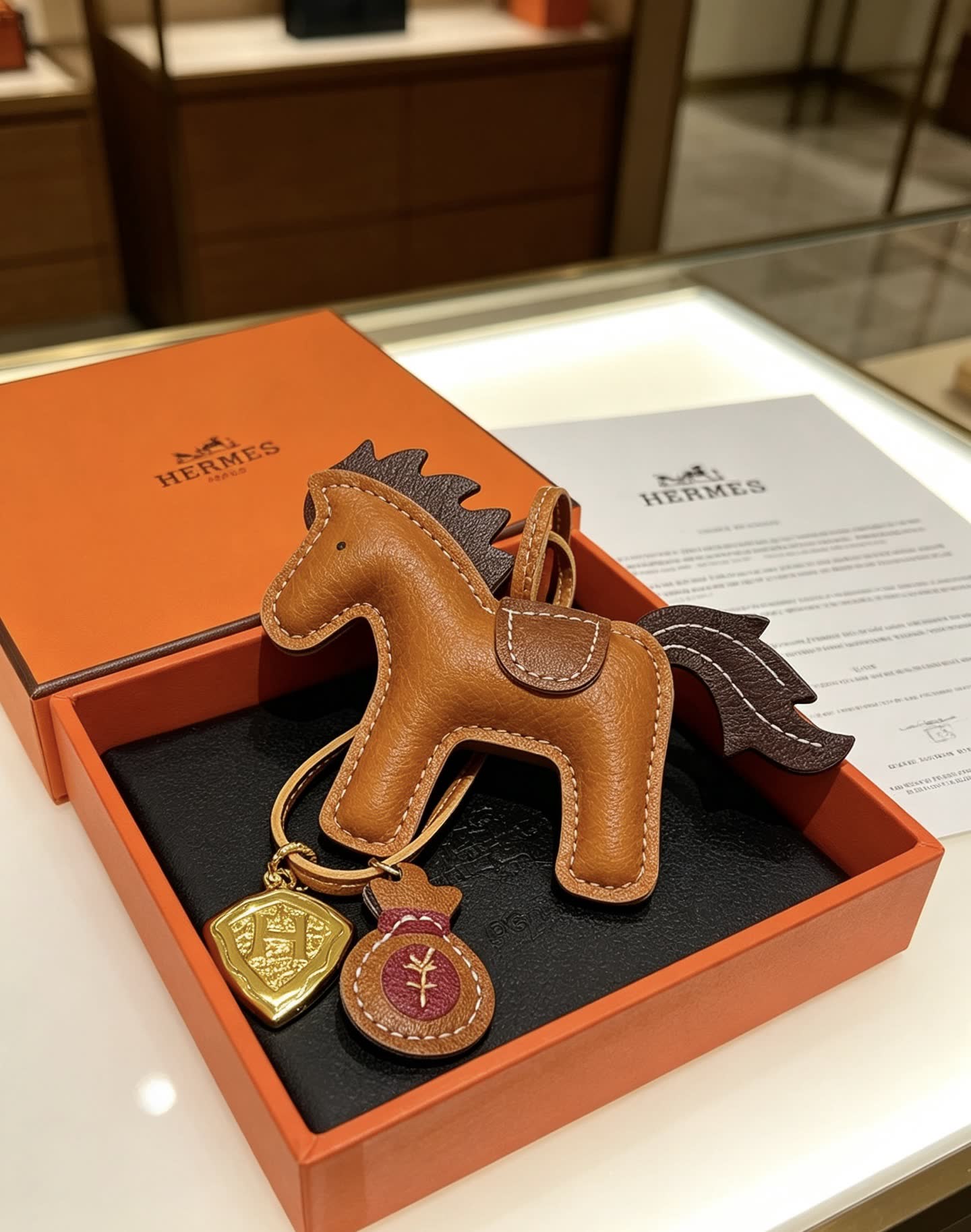 Hermes Hermès Birkin Bag with Leather Horse Charm