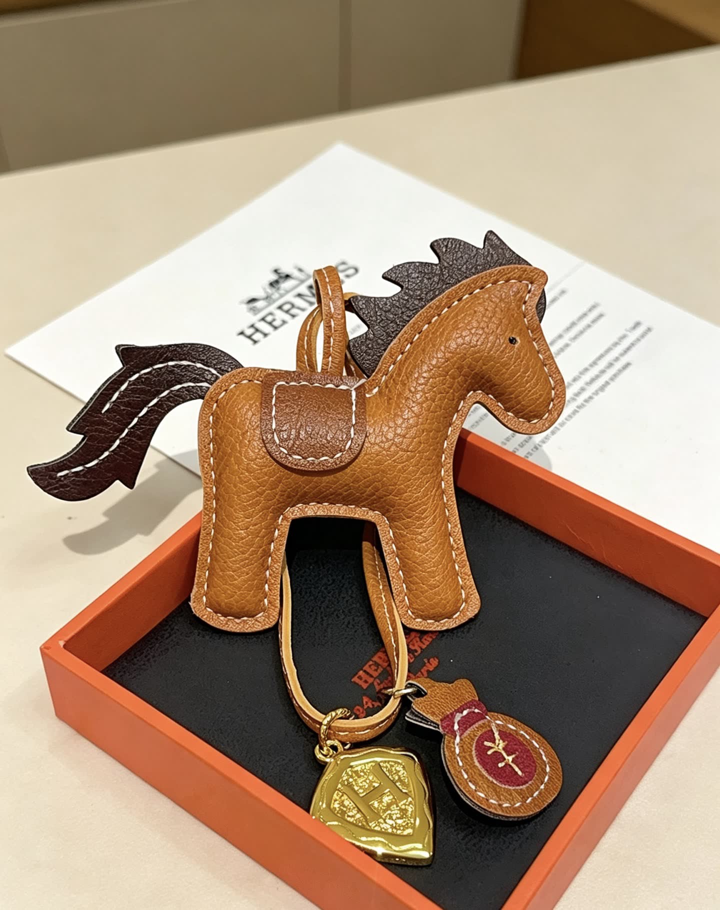 Hermes Hermès Birkin Bag with Leather Horse Charm