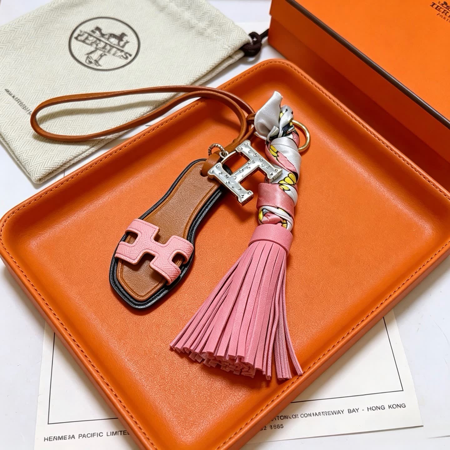 Hermes Hermès Equestrian Shield Keychain with Tassel Hermes Hermès Equestrian Shield Keychain with Tassel