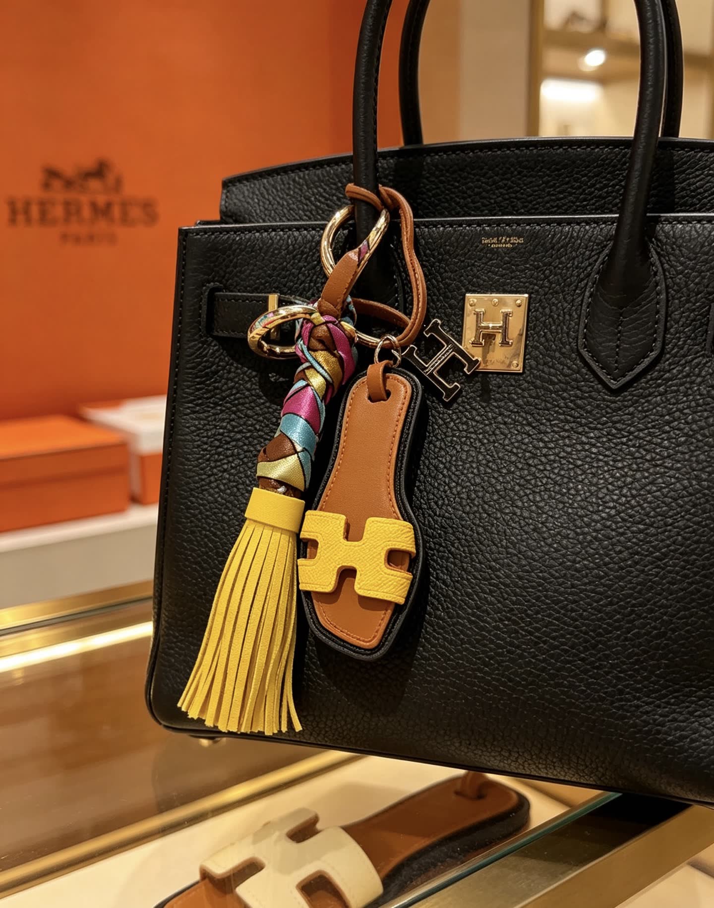 Hermes Hermès Keychain with Tassel