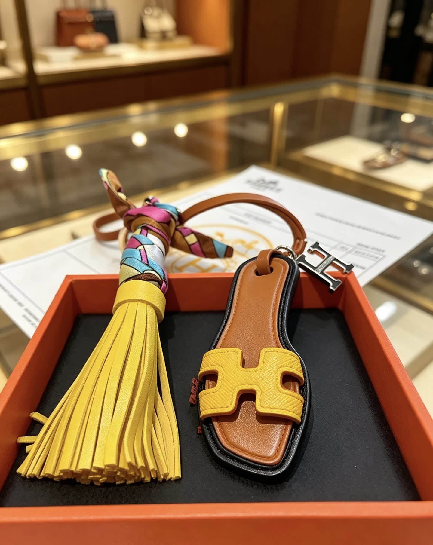 Hermes Hermès Keychain with Tassel