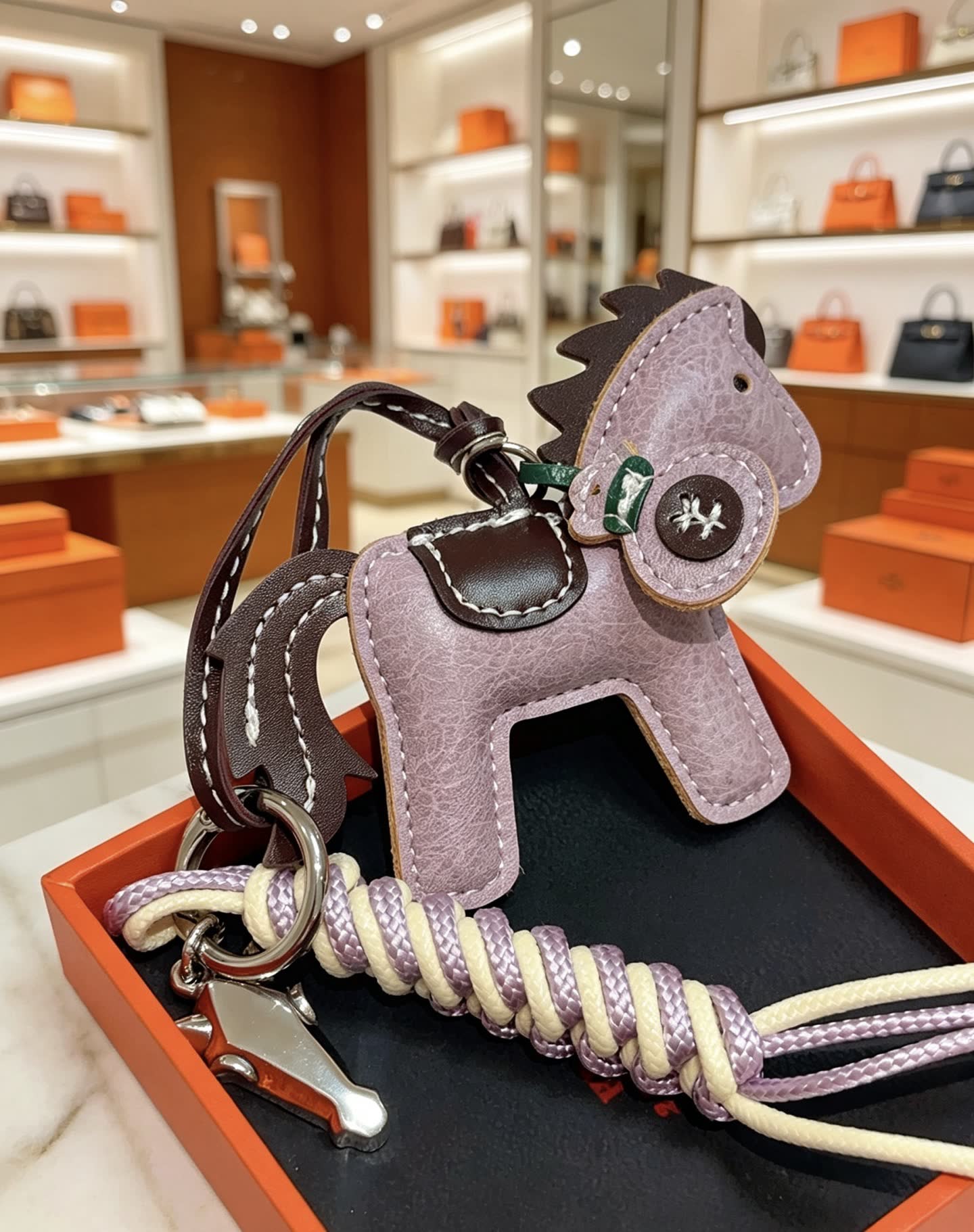 Hermes Hermès Enamel Horse Keychain Hermes Hermès Enamel Horse Keychain