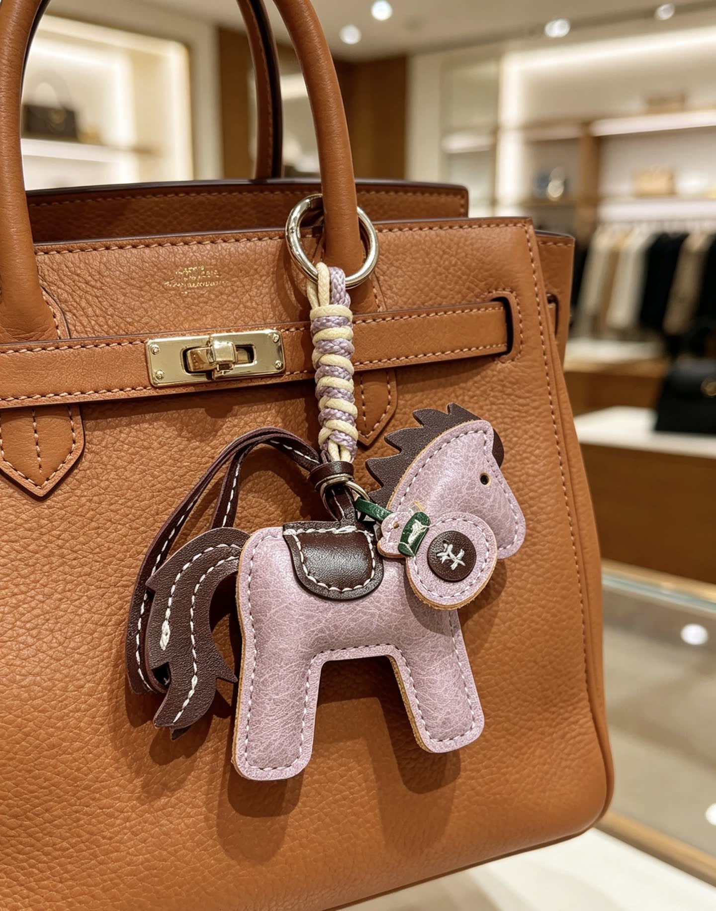 Hermes Hermès Enamel Horse Keychain