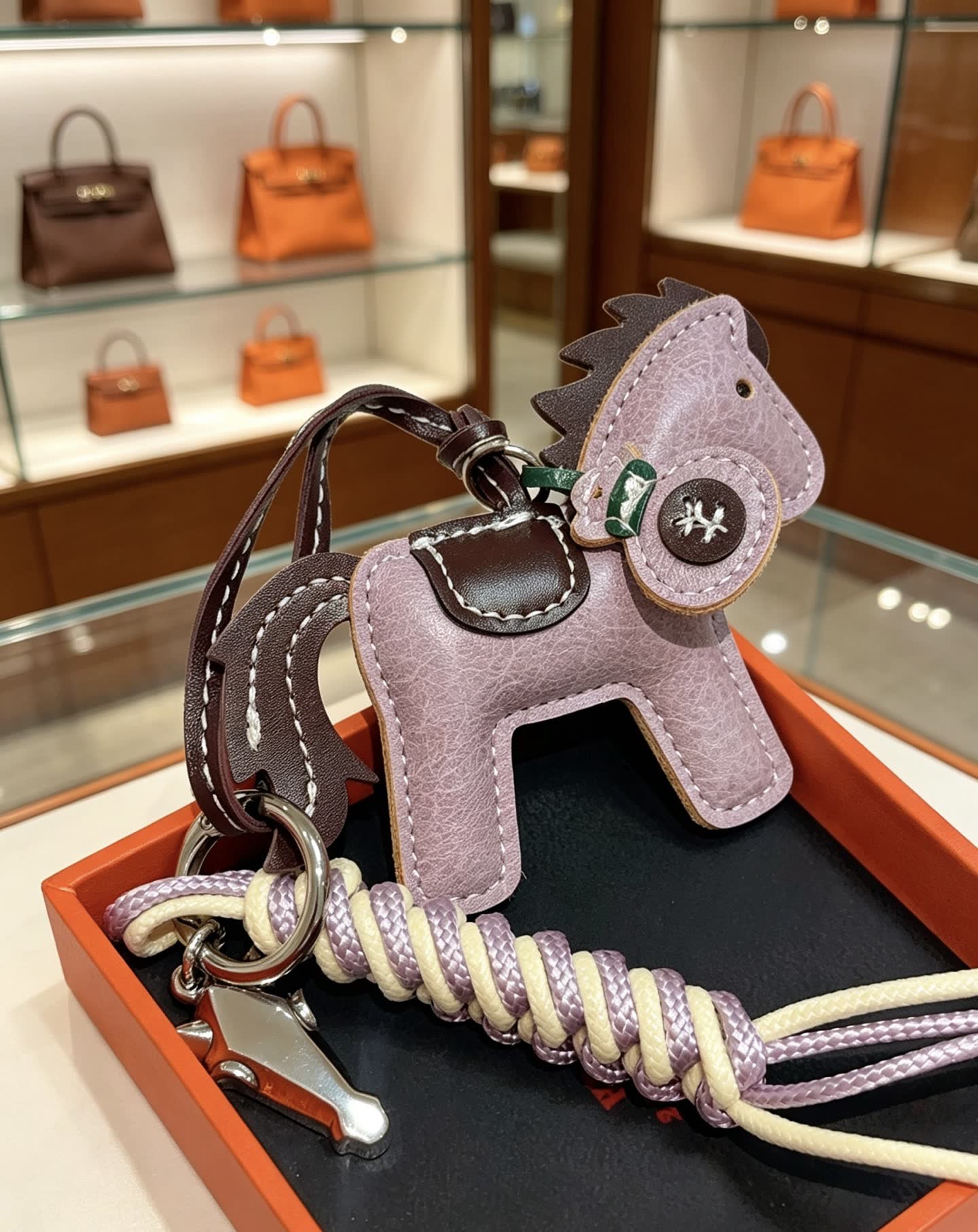 Hermes Hermès Enamel Horse Keychain