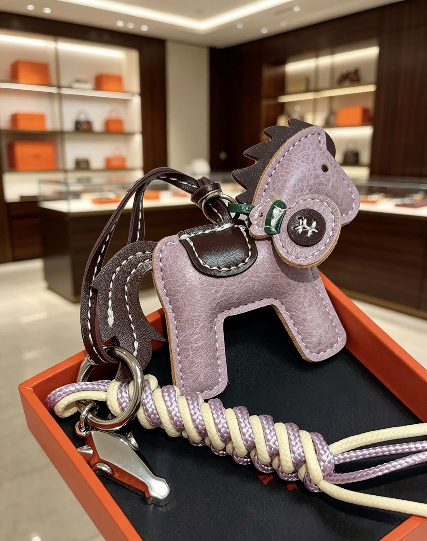 Hermes Hermès Enamel Horse Keychain