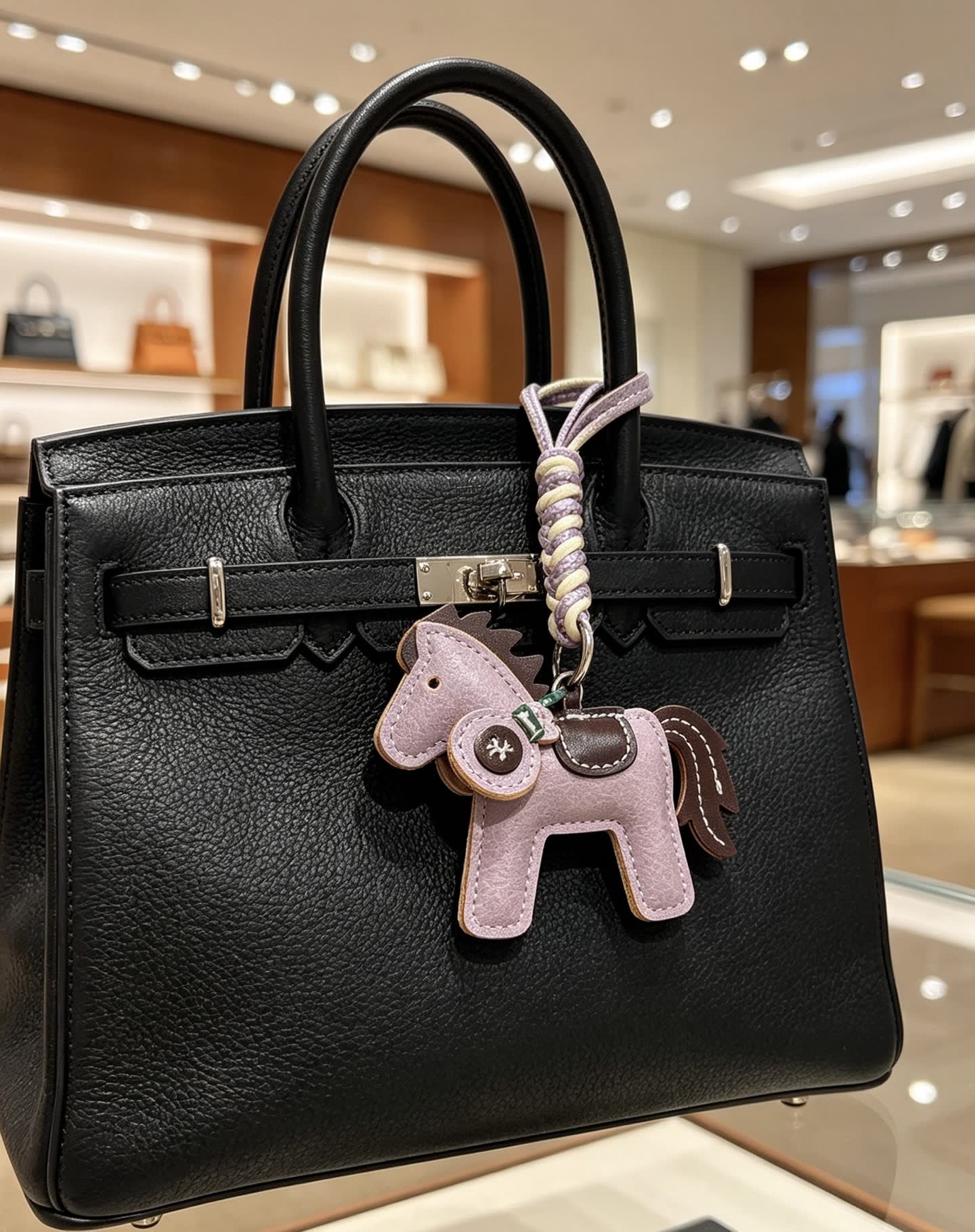 Hermes Hermès Enamel Horse Keychain