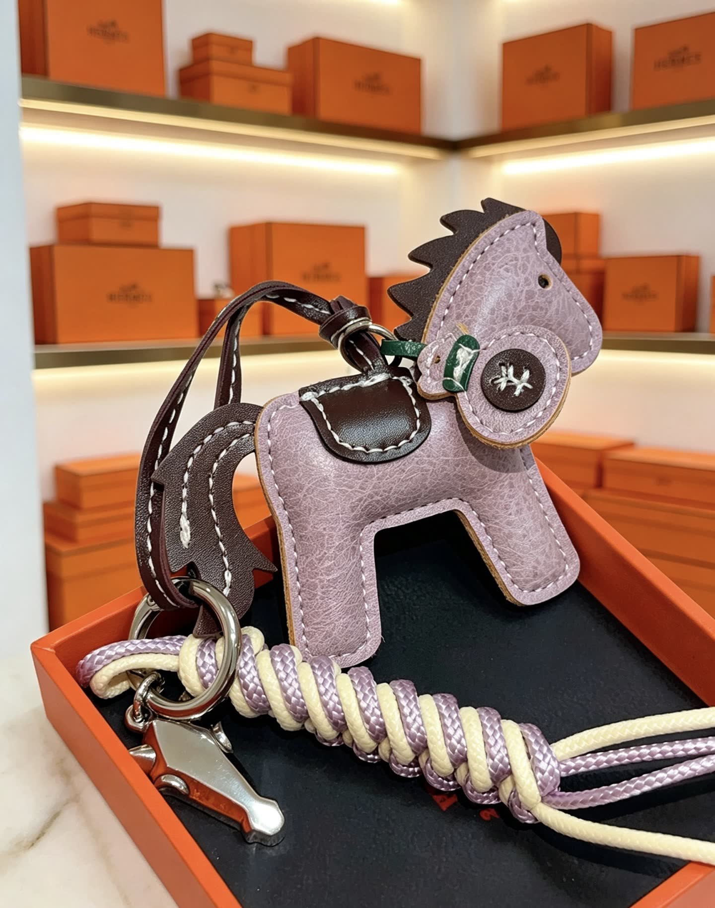 Hermes Hermès Enamel Horse Keychain