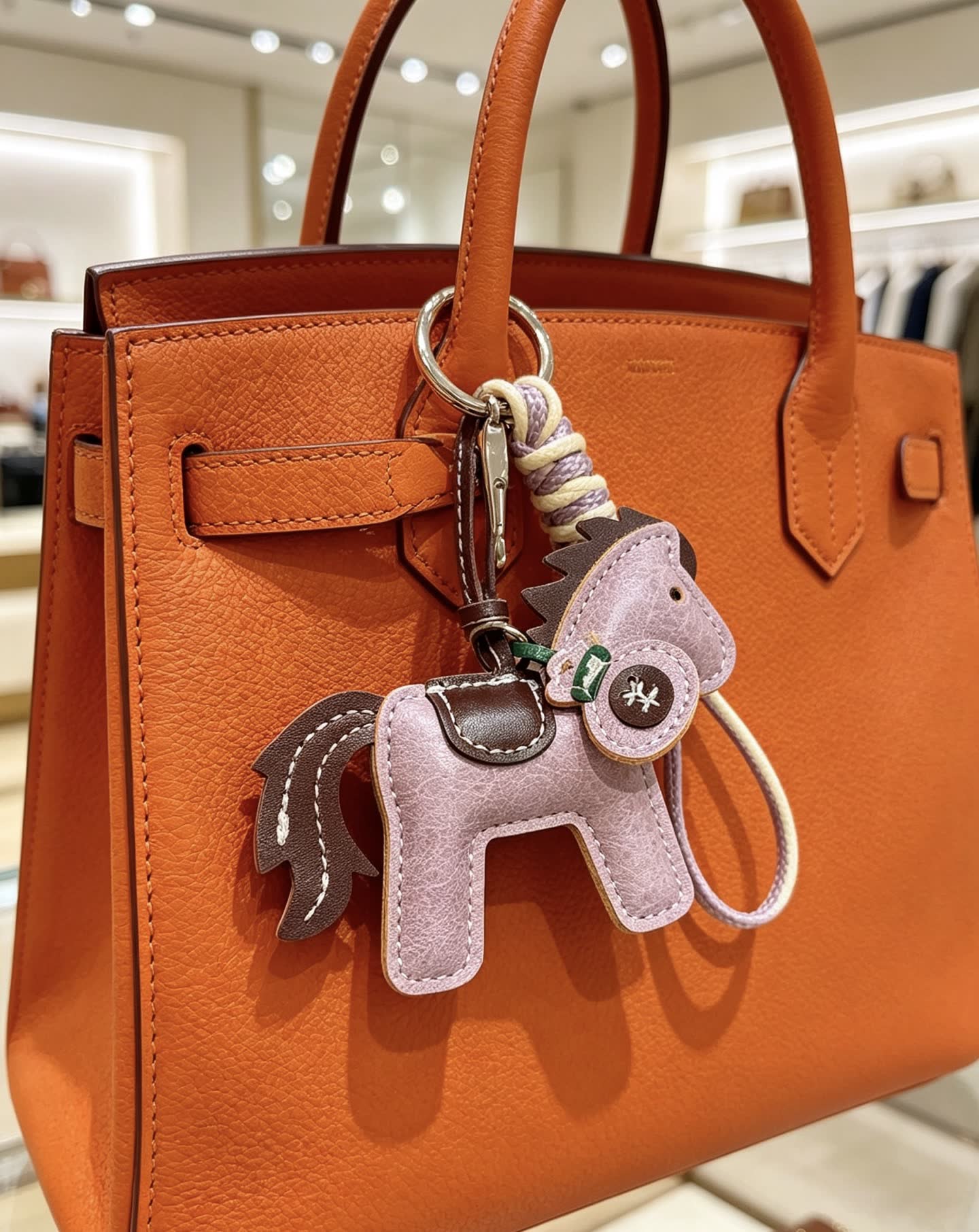 Hermes Hermès Enamel Horse Keychain