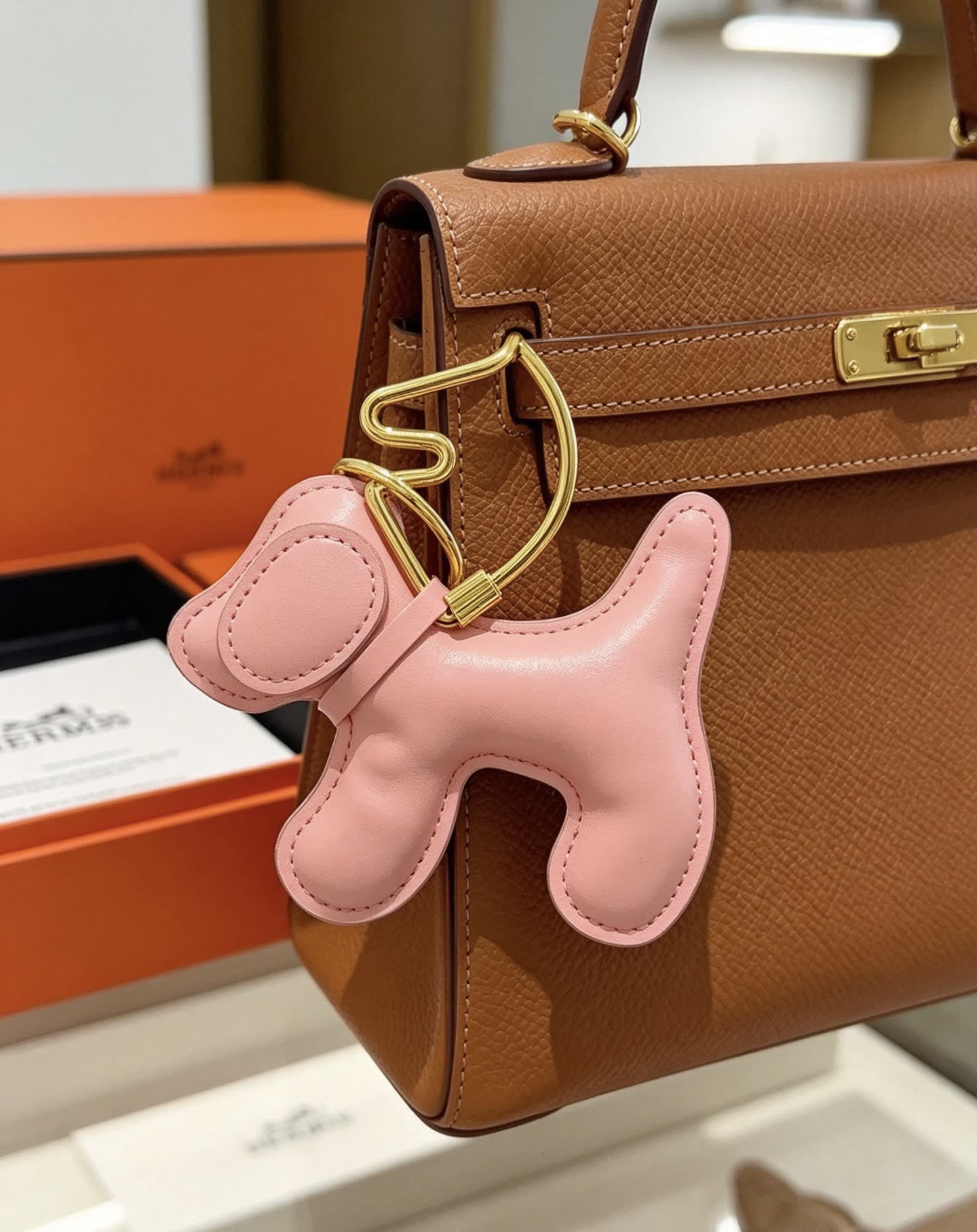 Hermes Hermès Dog Keychain