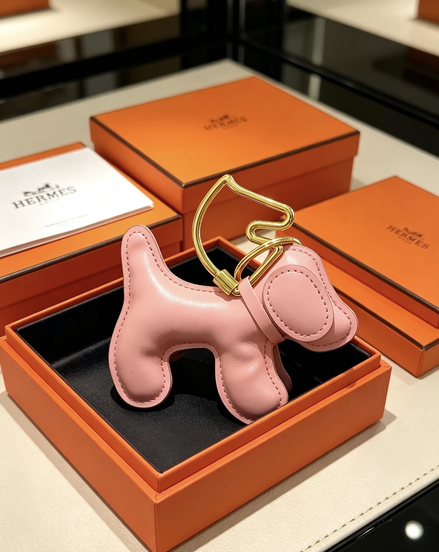 Hermes Hermès Dog Keychain
