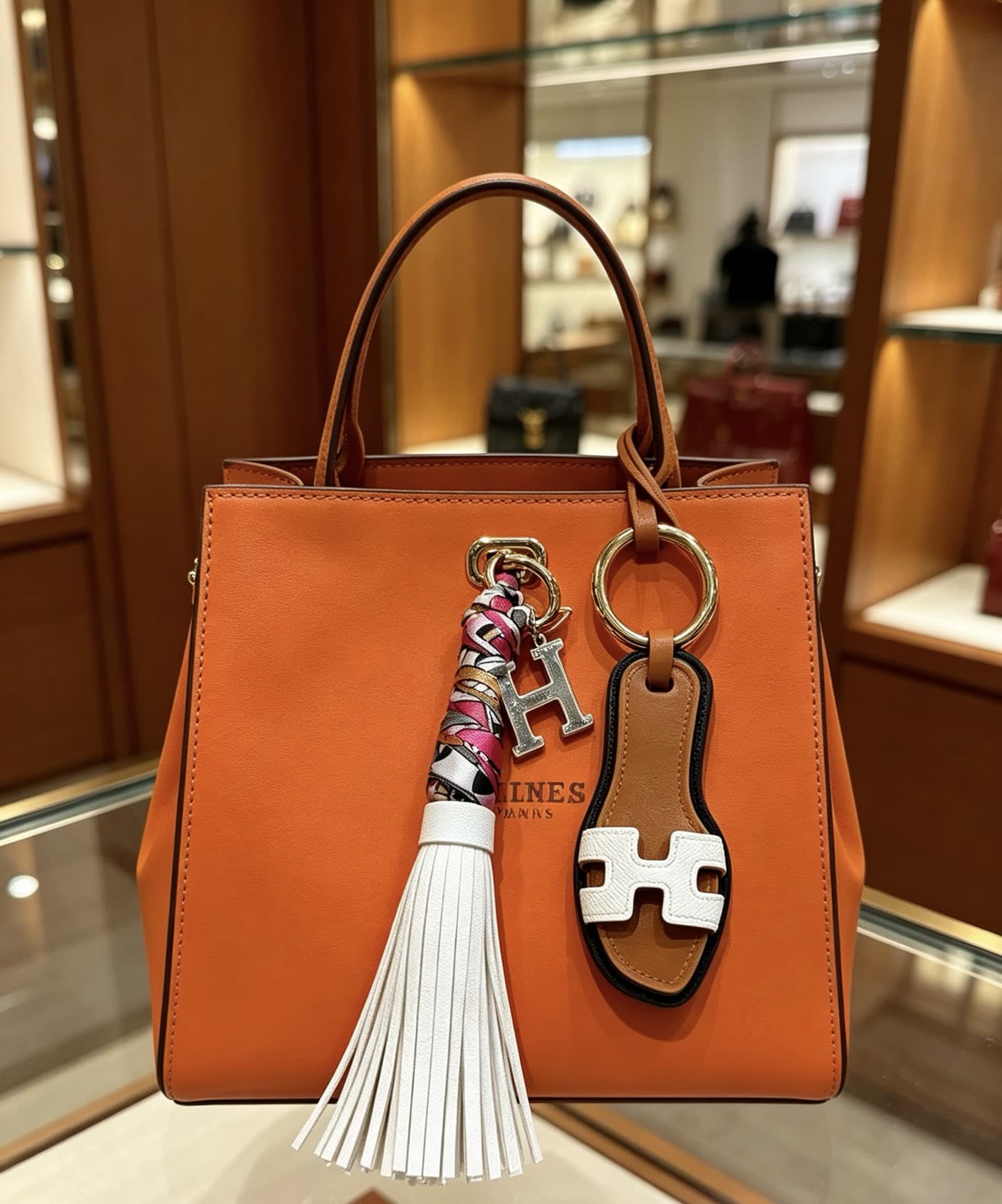 Hermes Hermès Keychain with Tassel and Metal Charms Hermes Hermès Keychain with Tassel and Metal Charms
