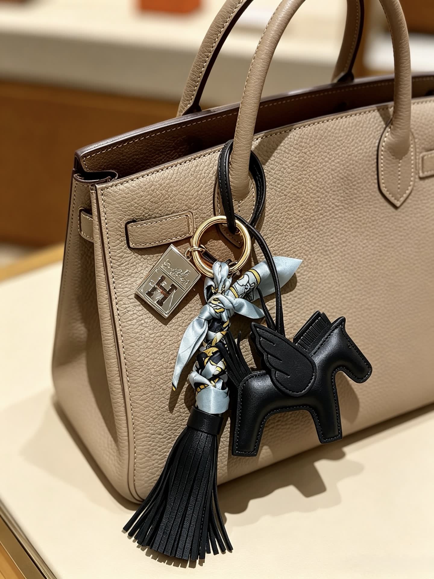 Hermes Hermès Kelly Bag Charm with Pegasus and Tassel Hermes Hermès Kelly Bag Charm with Pegasus and Tassel