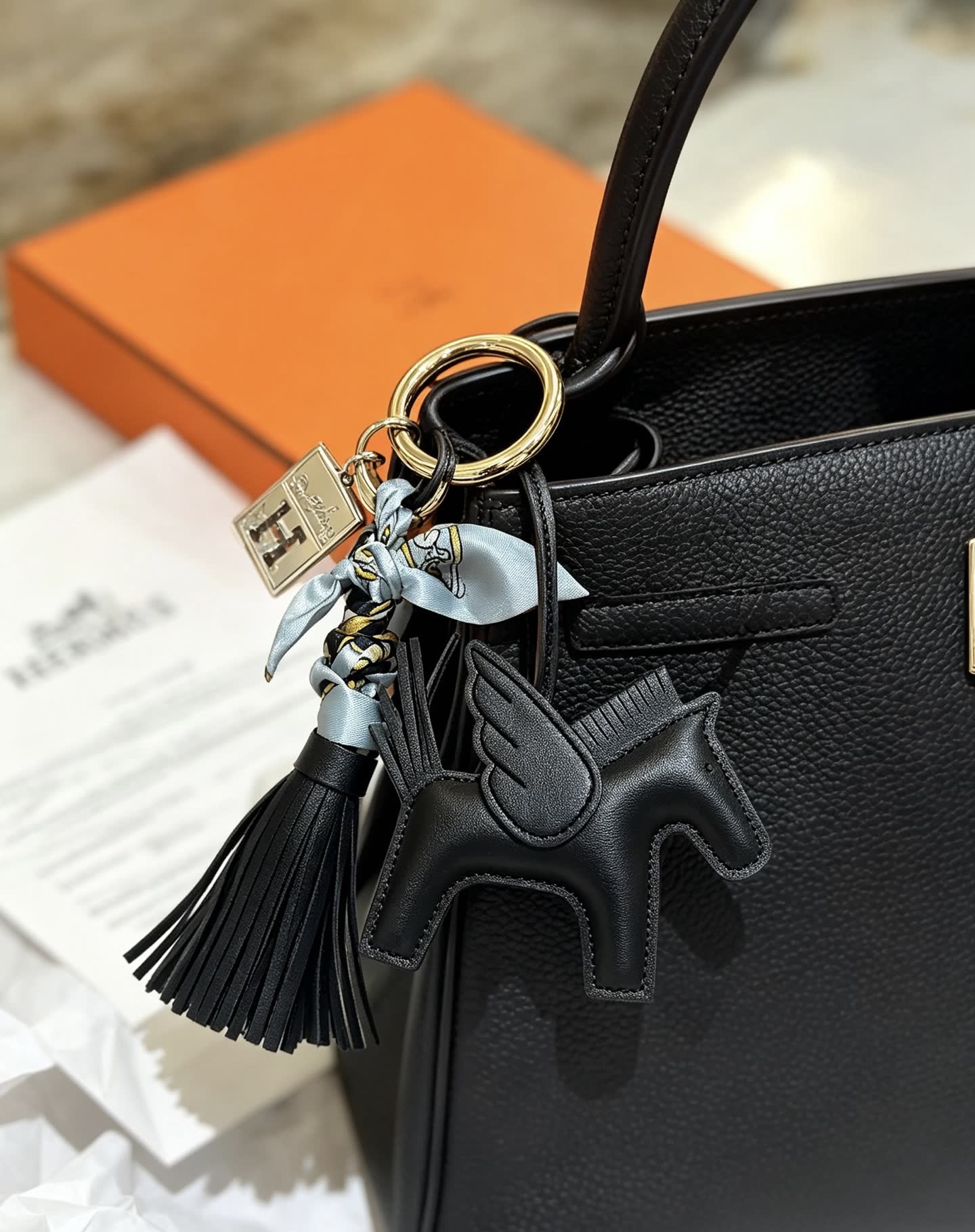 Hermes Hermès Kelly Bag Charm with Pegasus and Tassel