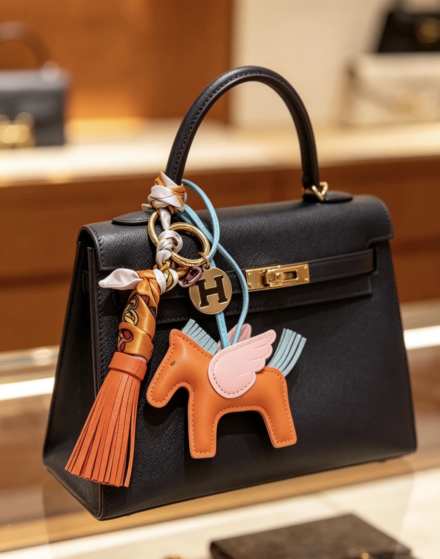 Hermes Hermès Keychain with Pegasus Charm Hermes Hermès Keychain with Pegasus Charm