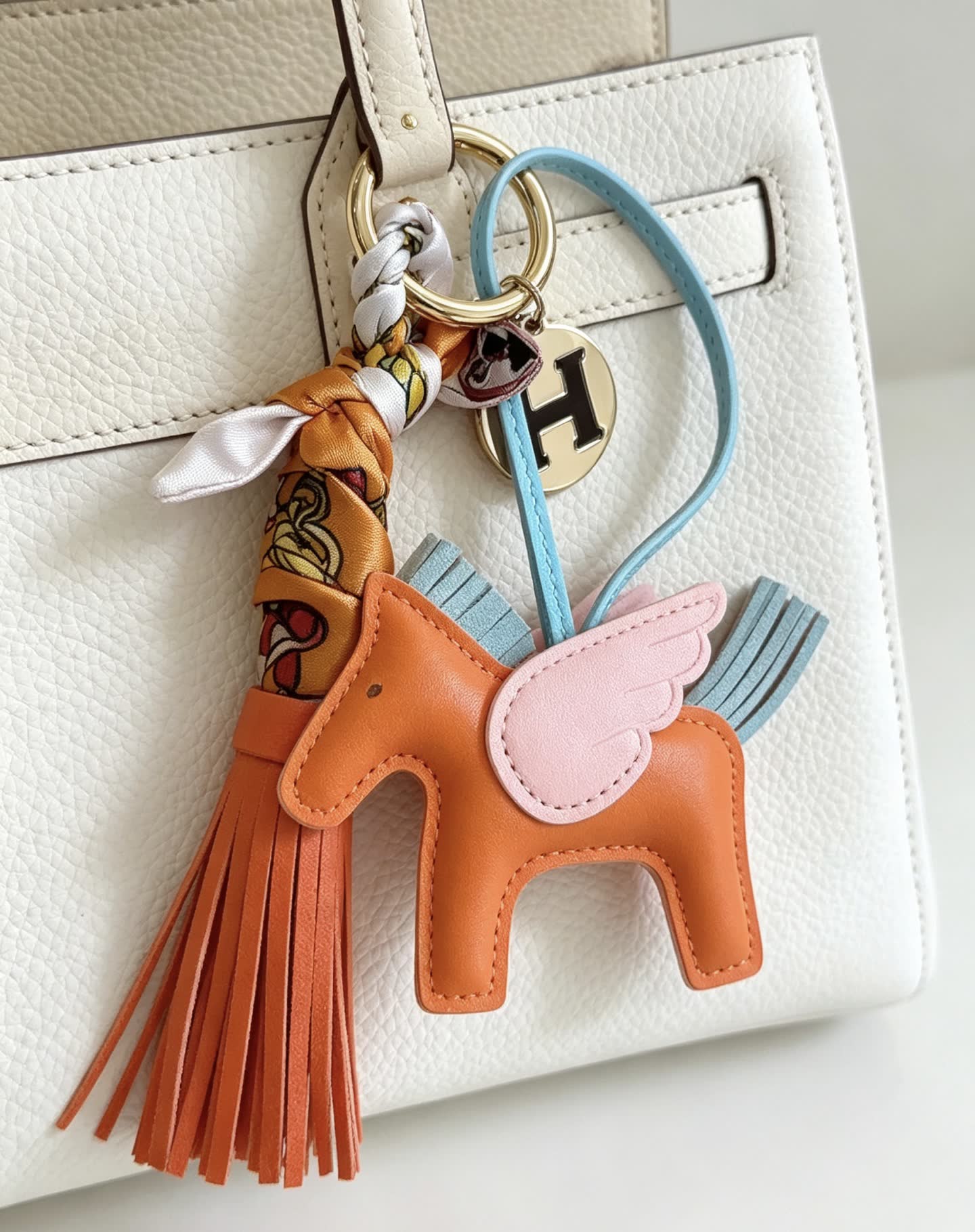 Hermes Hermès Keychain with Pegasus Charm
