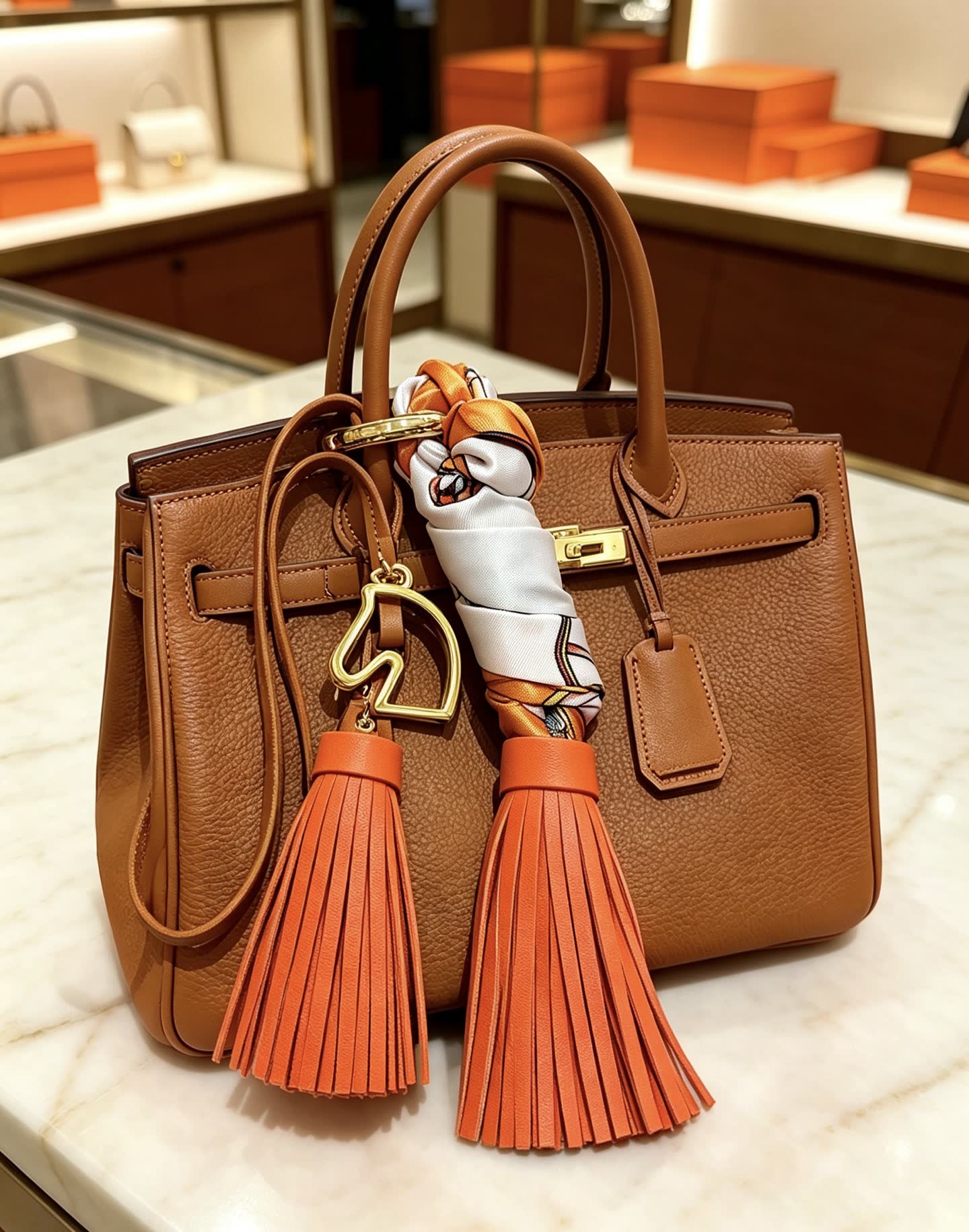 Hermes Leather Tassel Keychain Hermes Leather Tassel Keychain