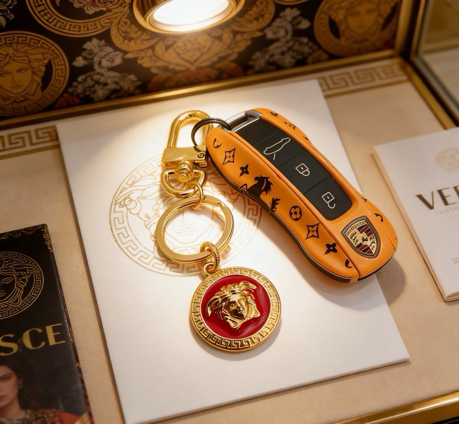 Versace Medusa Keychain