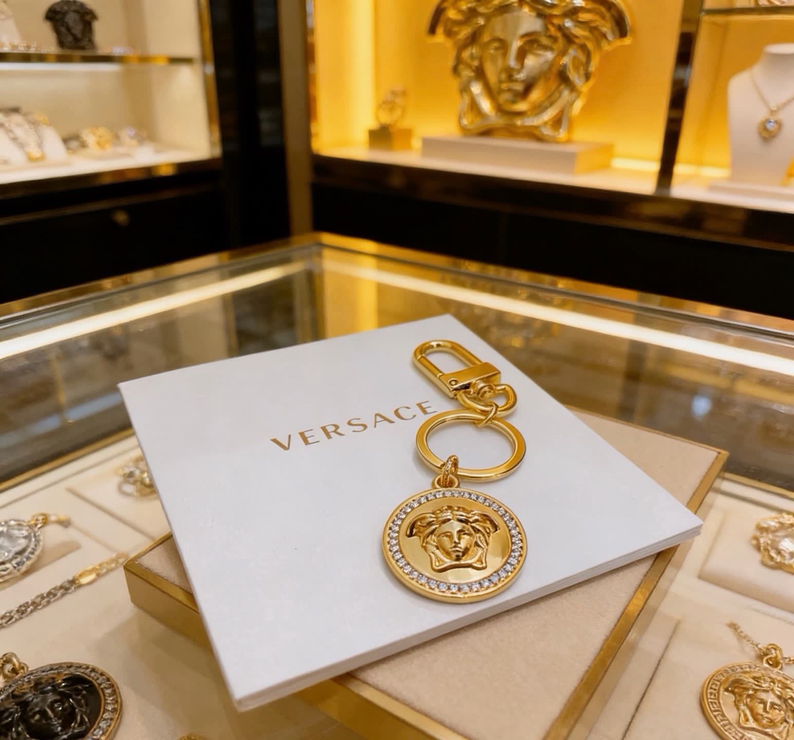 Versace Medusa Head Keychain