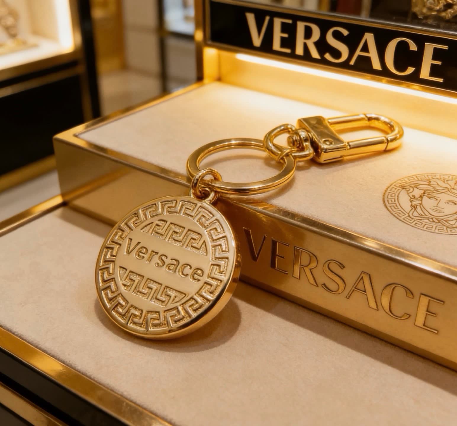 Versace Medusa Head Keychain