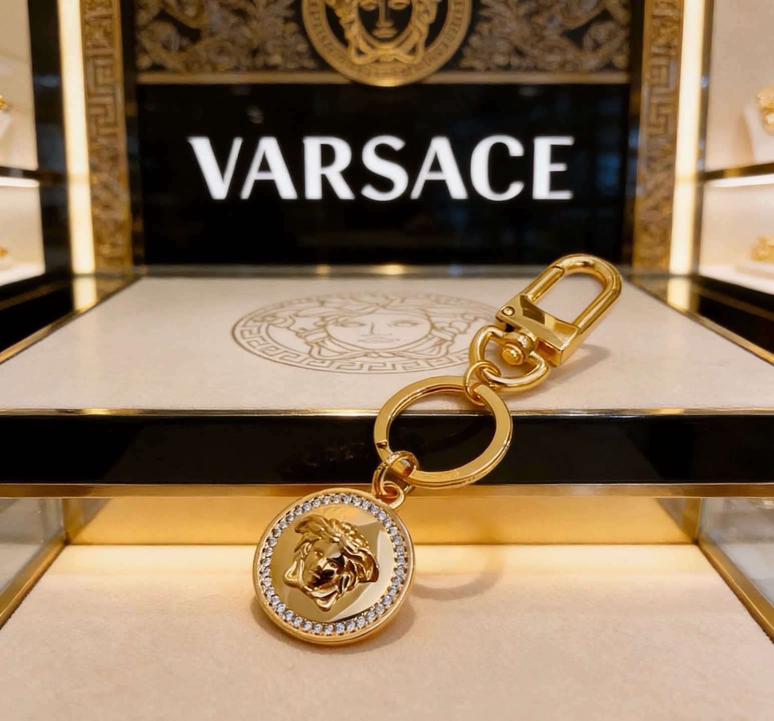 Versace Medusa Head Keychain