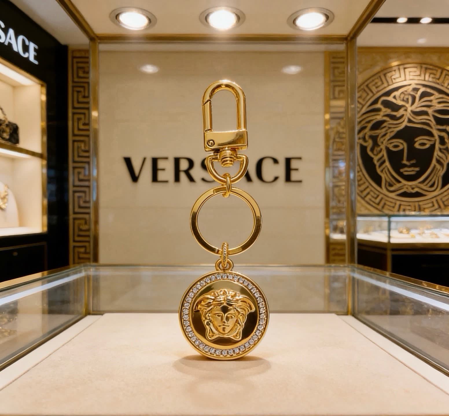 Versace Medusa Head Keychain