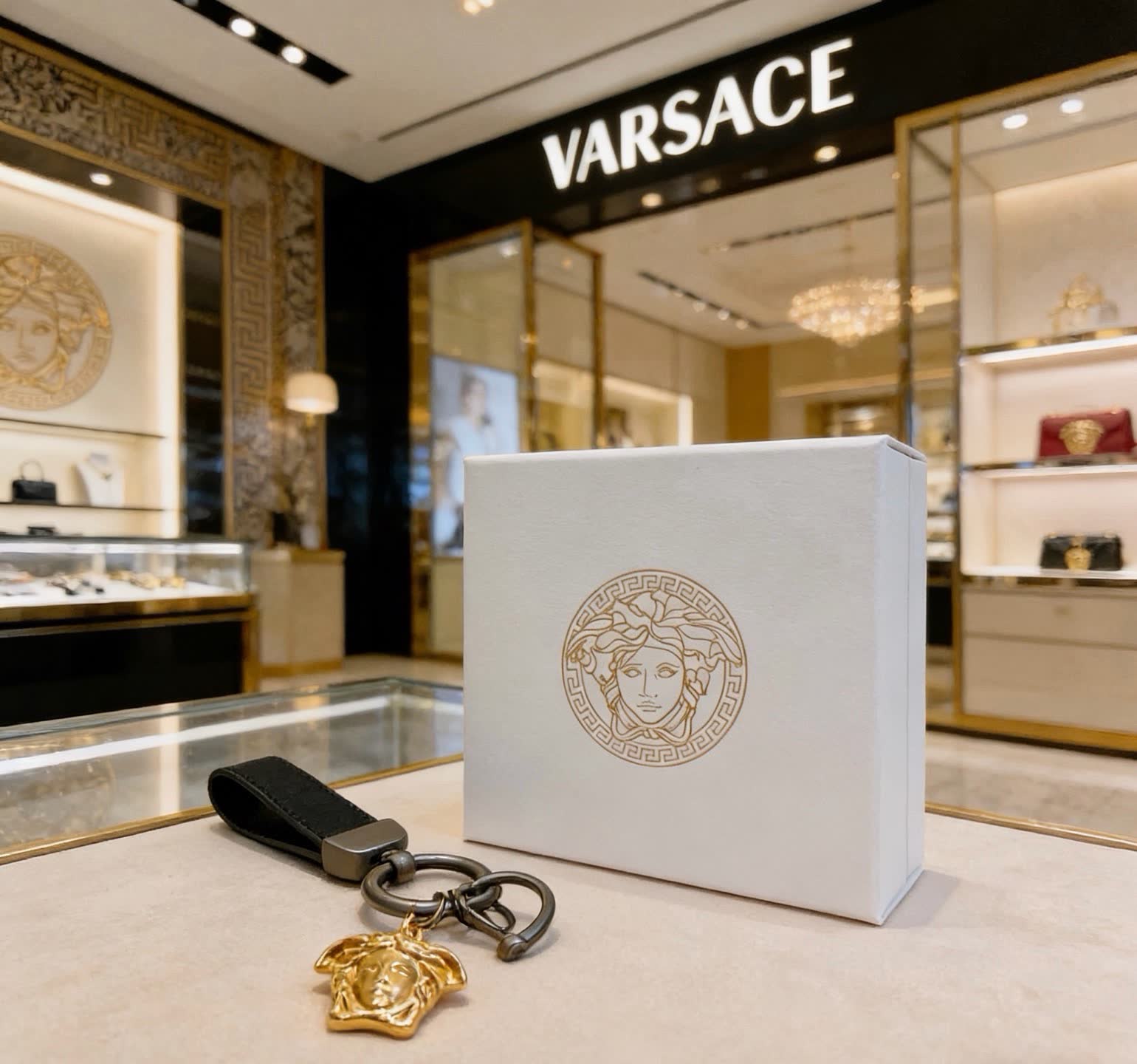 Versace Medusa Head Keychain
