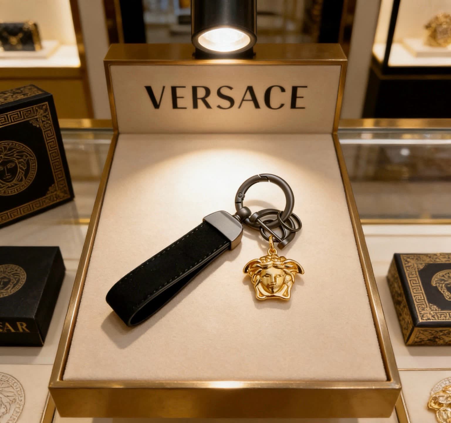 Versace Medusa Head Keychain