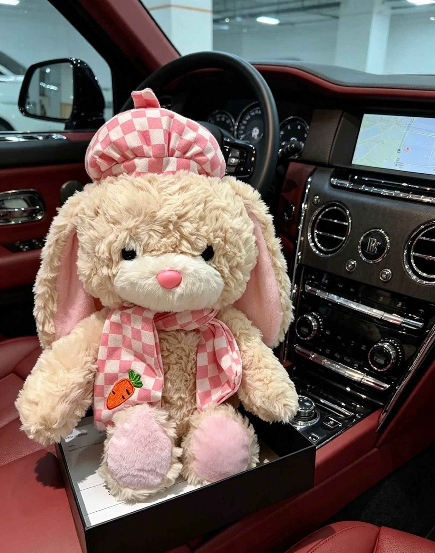 Balenciaga - Bunny Rabbit with Checkered Scarf and Hat
