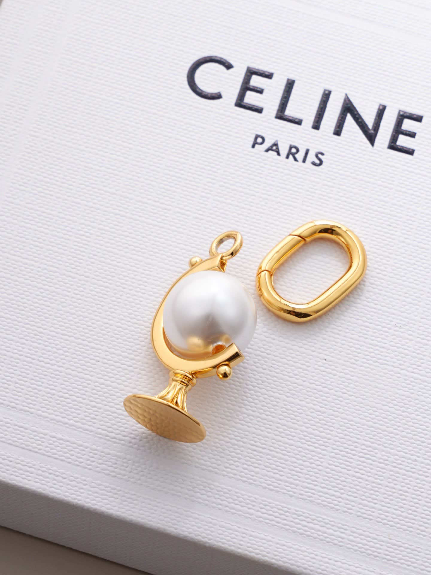 Celine Gold and Pearl Charm