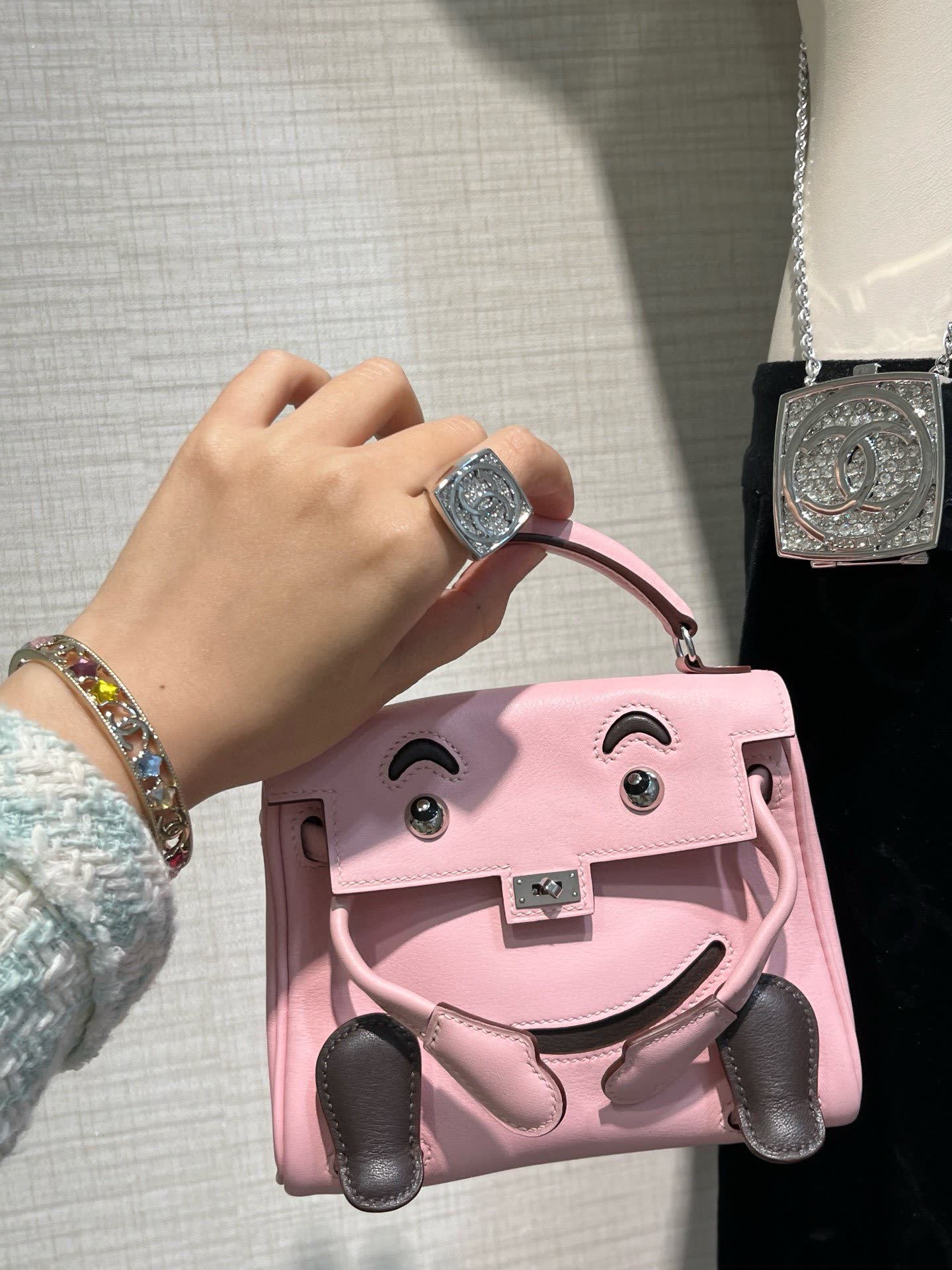 Chanel Handbag, Smiley Face Design