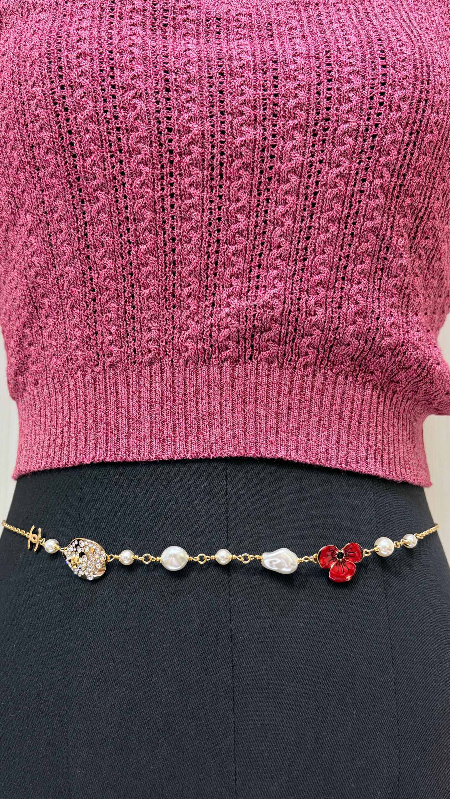 Chanel Pearl and Crystal Belt