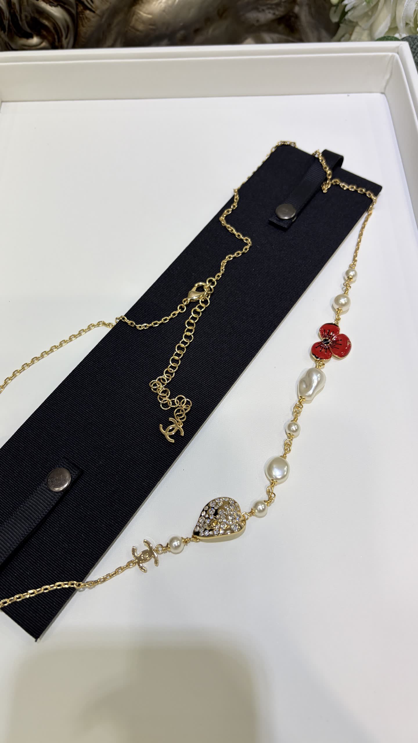 Chanel Pearl and Crystal Belt