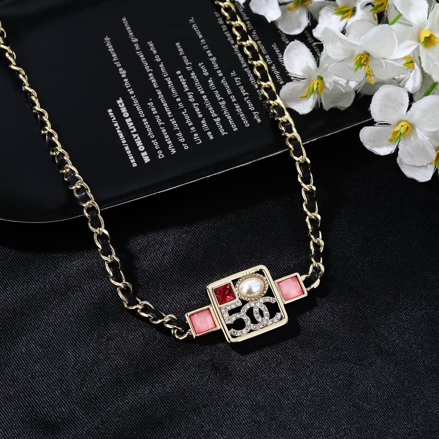 Chanel Chain Belt with CC Logo and Gemstones