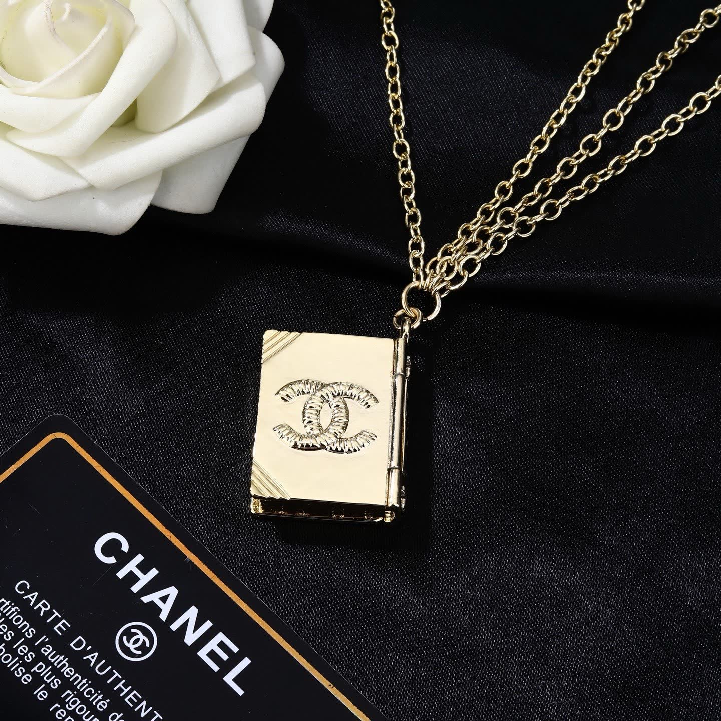 Chanel Gold Chain Belt with Book Charm