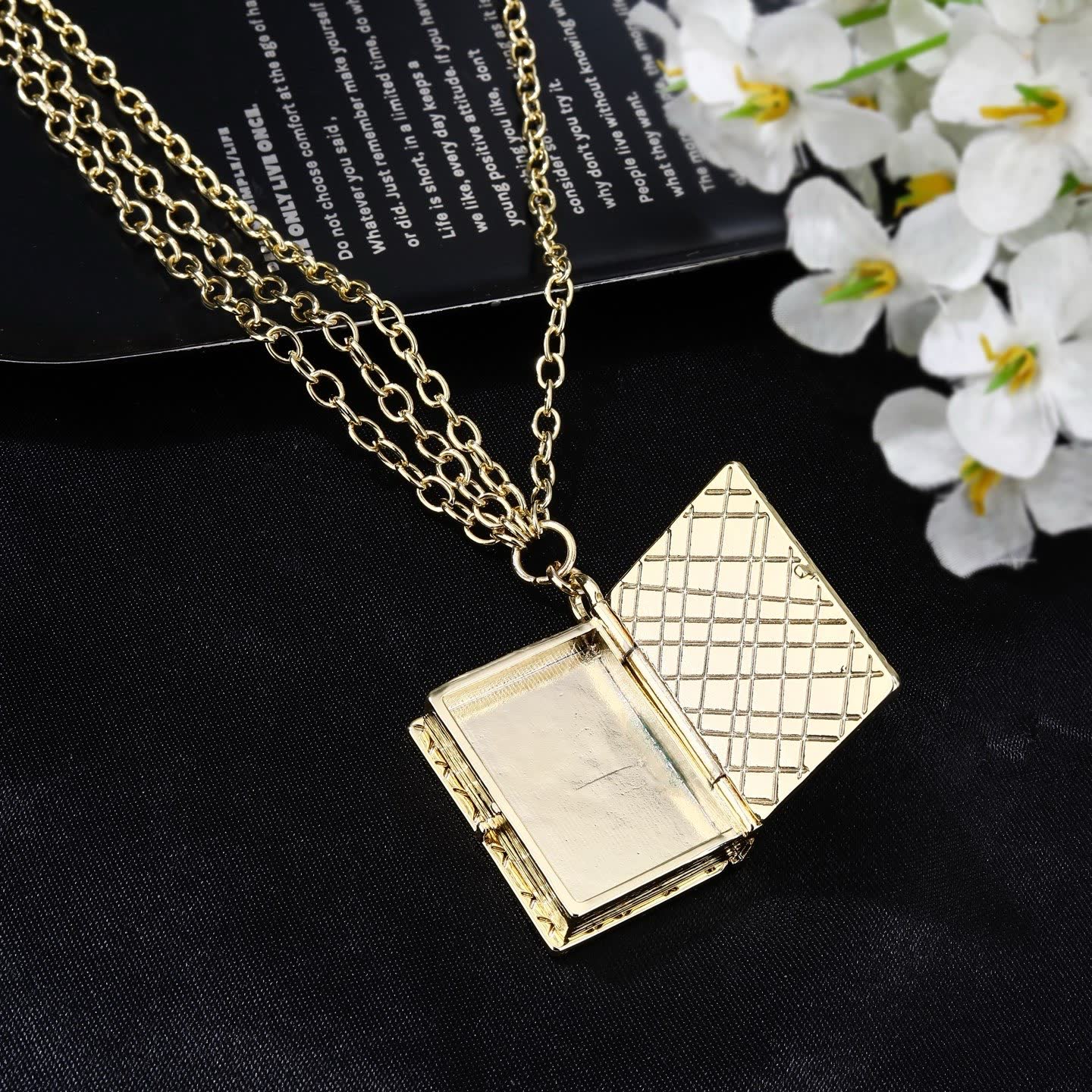 Chanel Gold Chain Belt with Book Charm