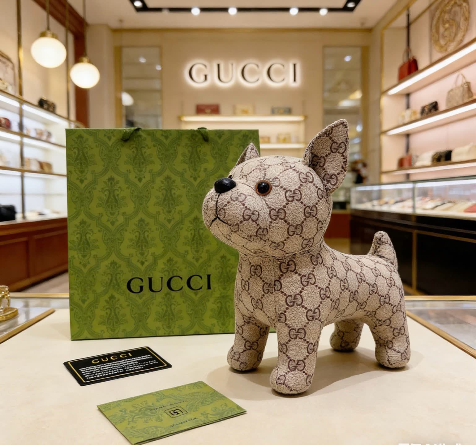 Gucci Dog Sculpture