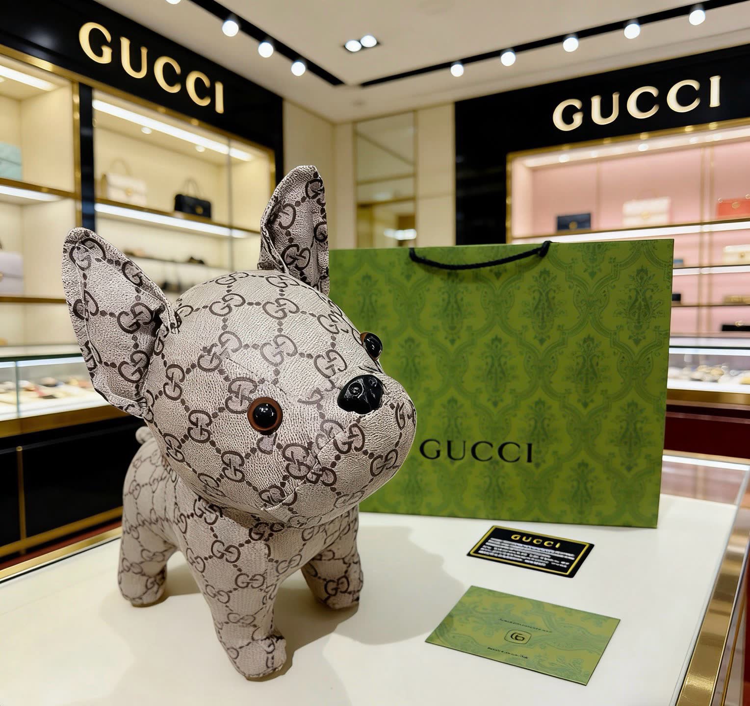 Gucci Dog Sculpture