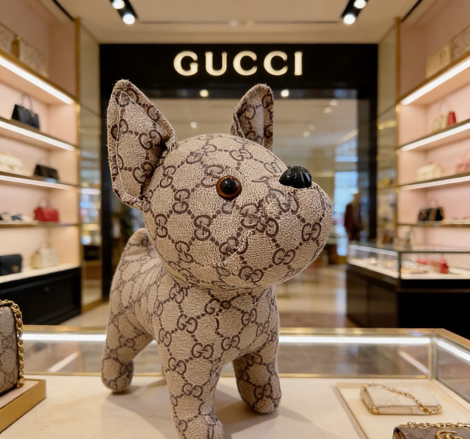 Gucci Dog Sculpture