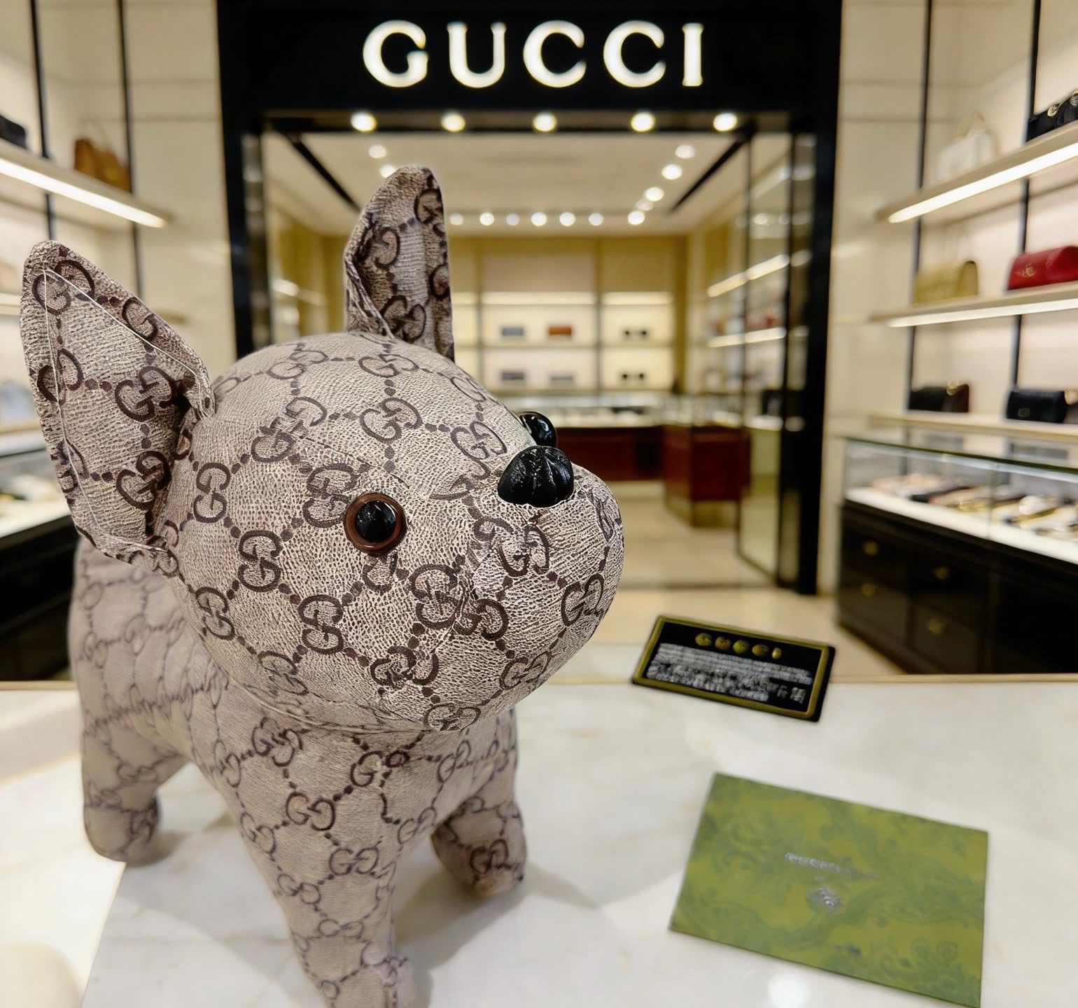 Gucci Dog Sculpture